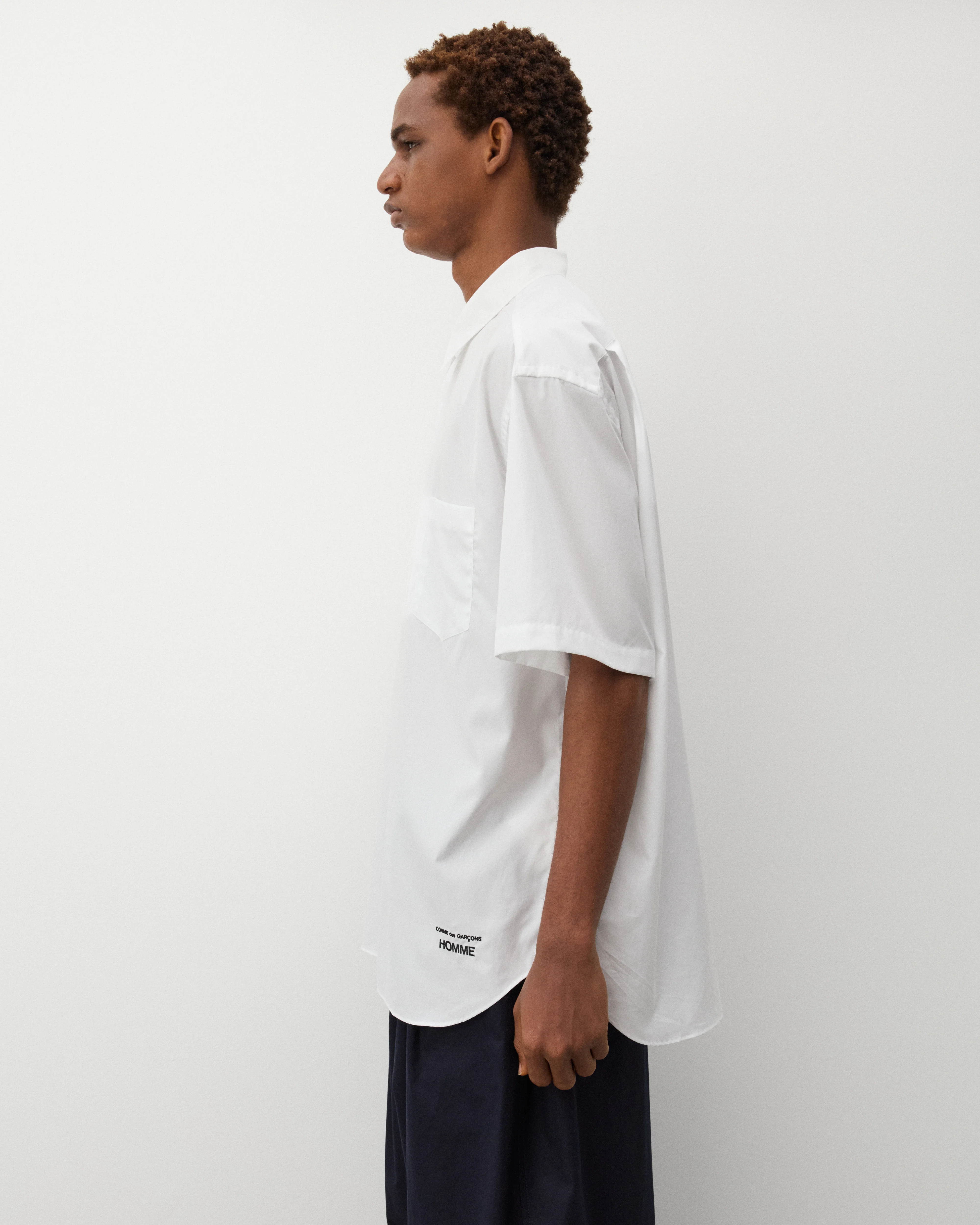 CDG Homme - Men's Short Sleeve Shirt - (White) - Image 4