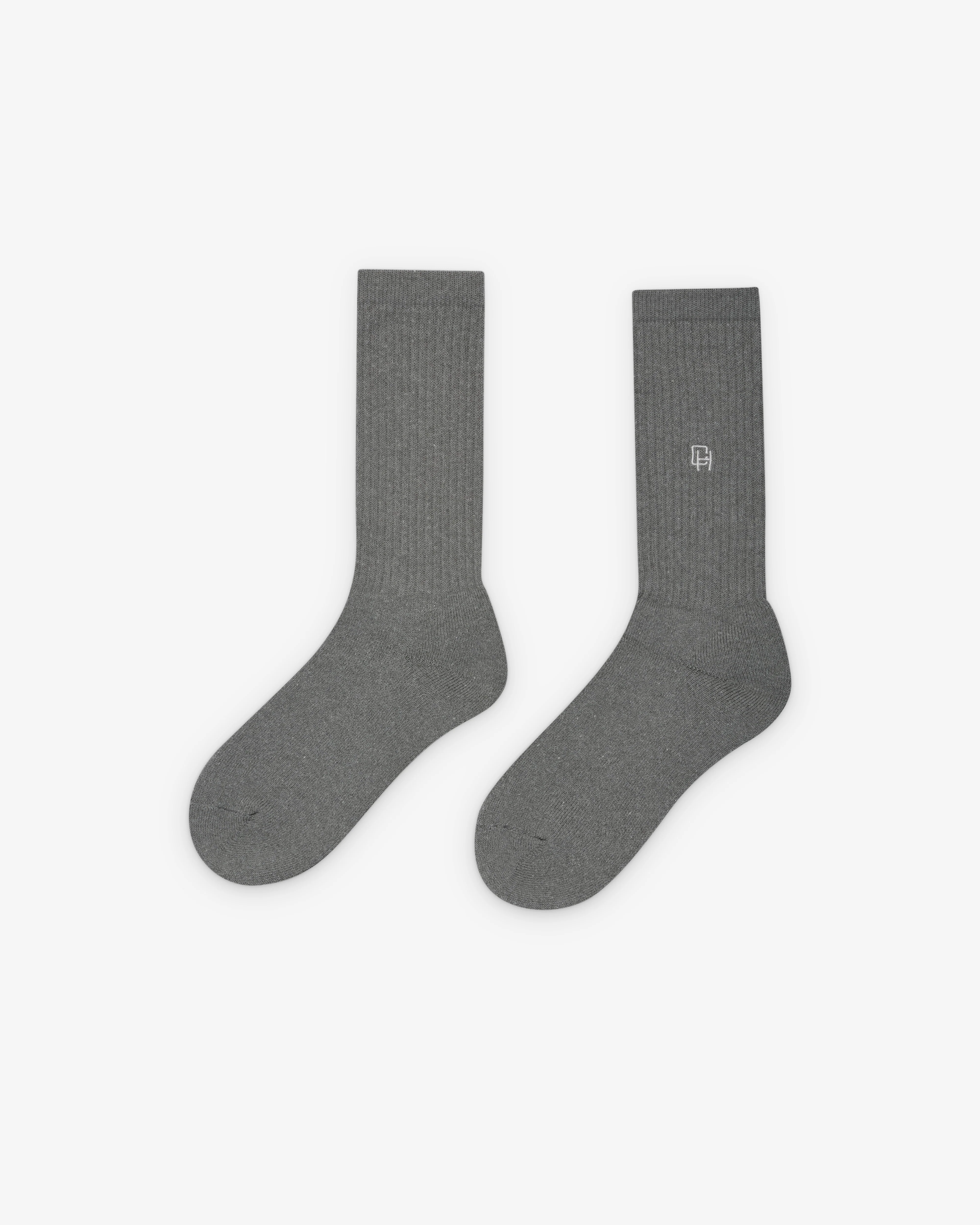CDG Homme - Men's Logo Socks - (Grey) - Image 2
