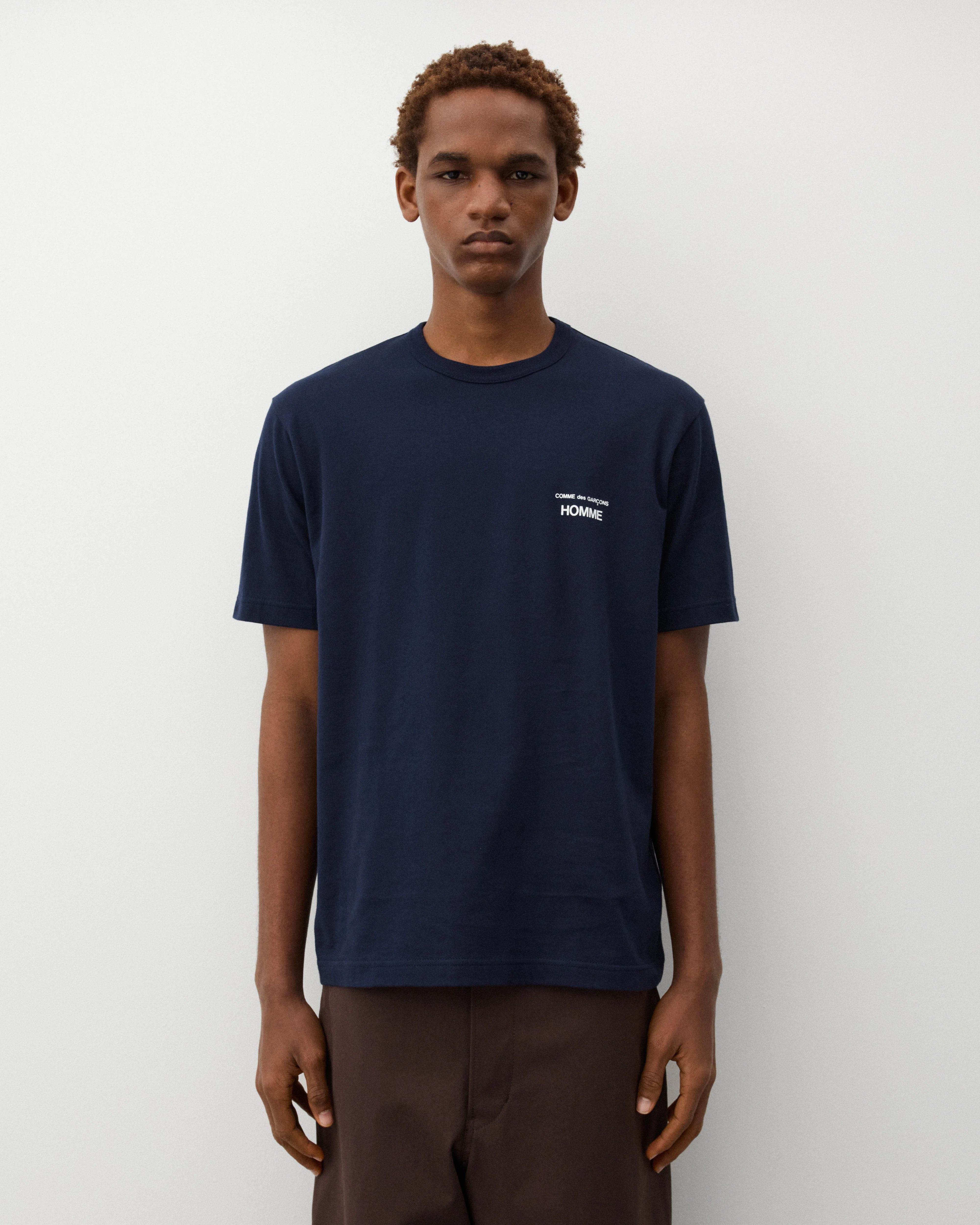 CDG Homme - Men's Logo T-Shirt - (Navy) - Image 3