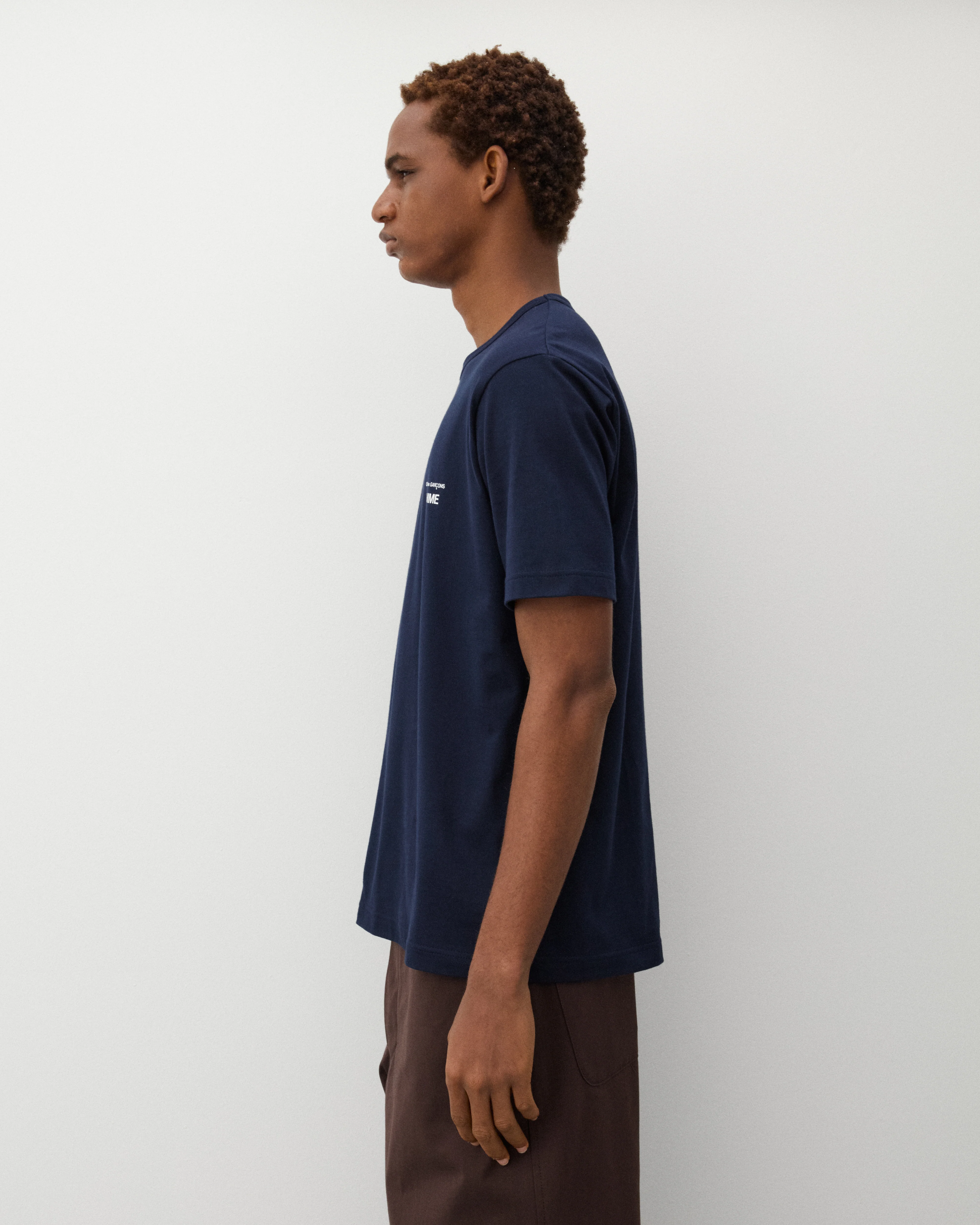 CDG Homme - Men's Logo T-Shirt - (Navy) - Image 4
