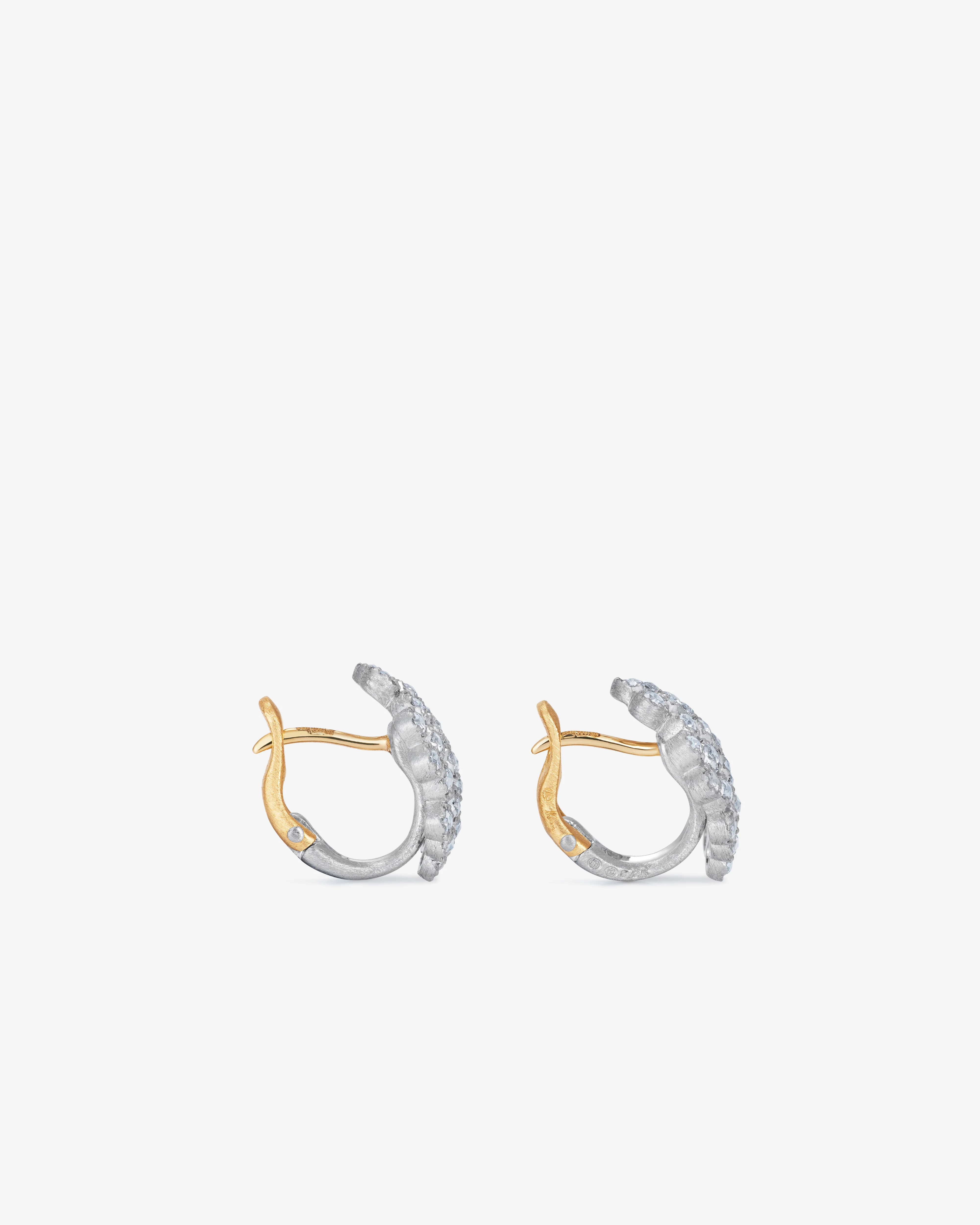 Hum - Diamond Earrings - (Yellow Gold) - Image 3