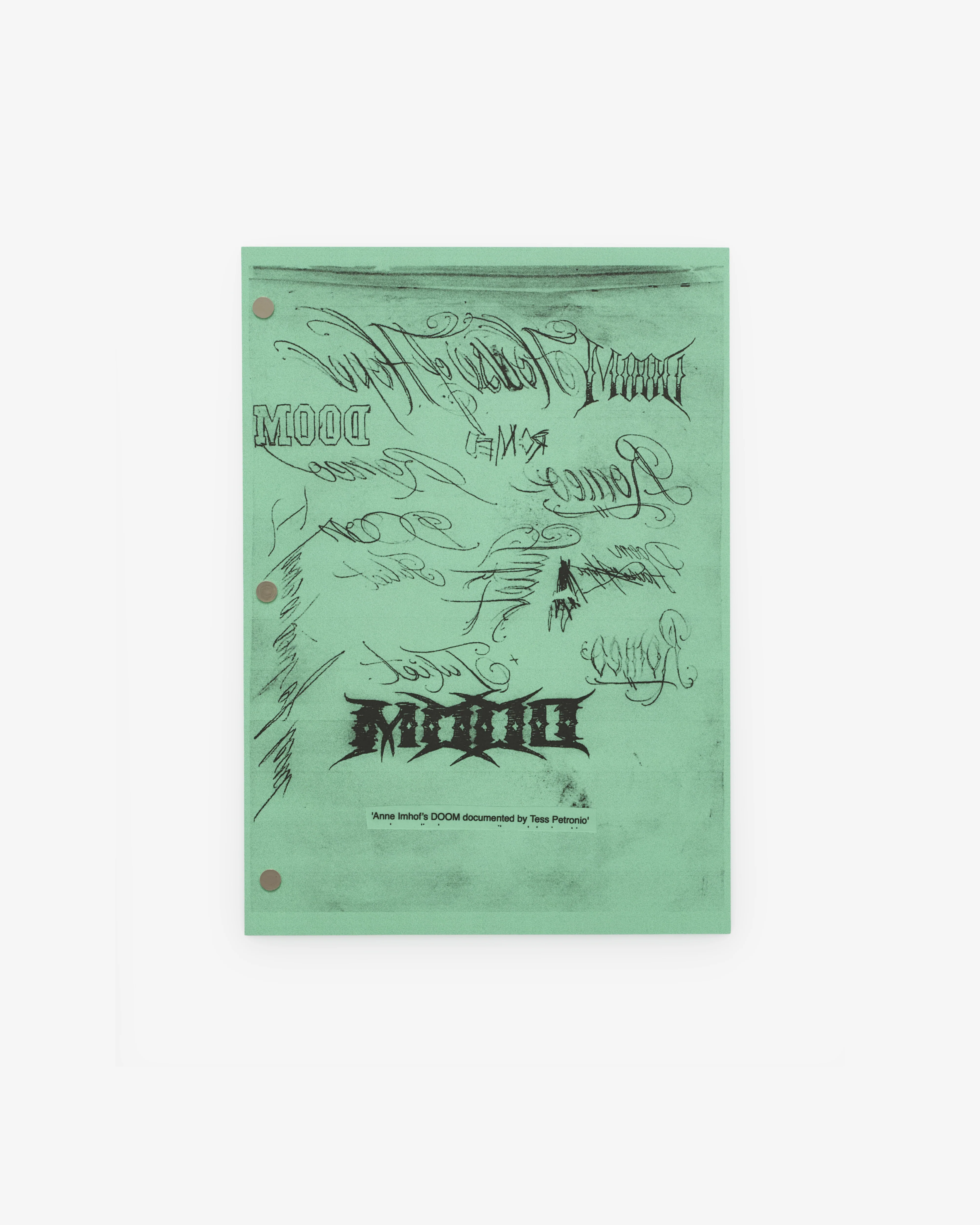 Idea Books - Anne Imhof's DOOM Book - (By Tess Petronio)