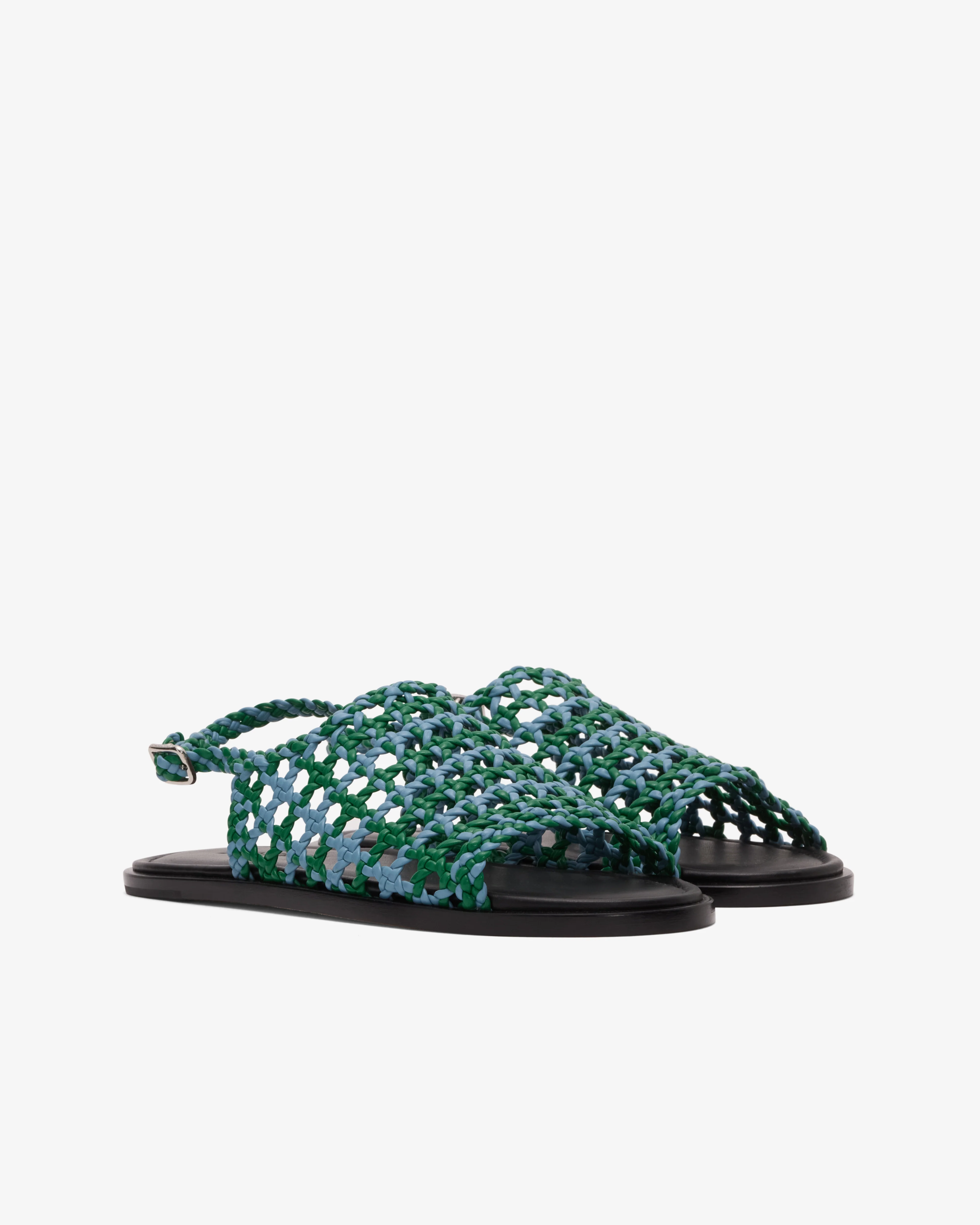 JW Anderson - Women's Woven Sandal - (Blue/Green) - Image 3