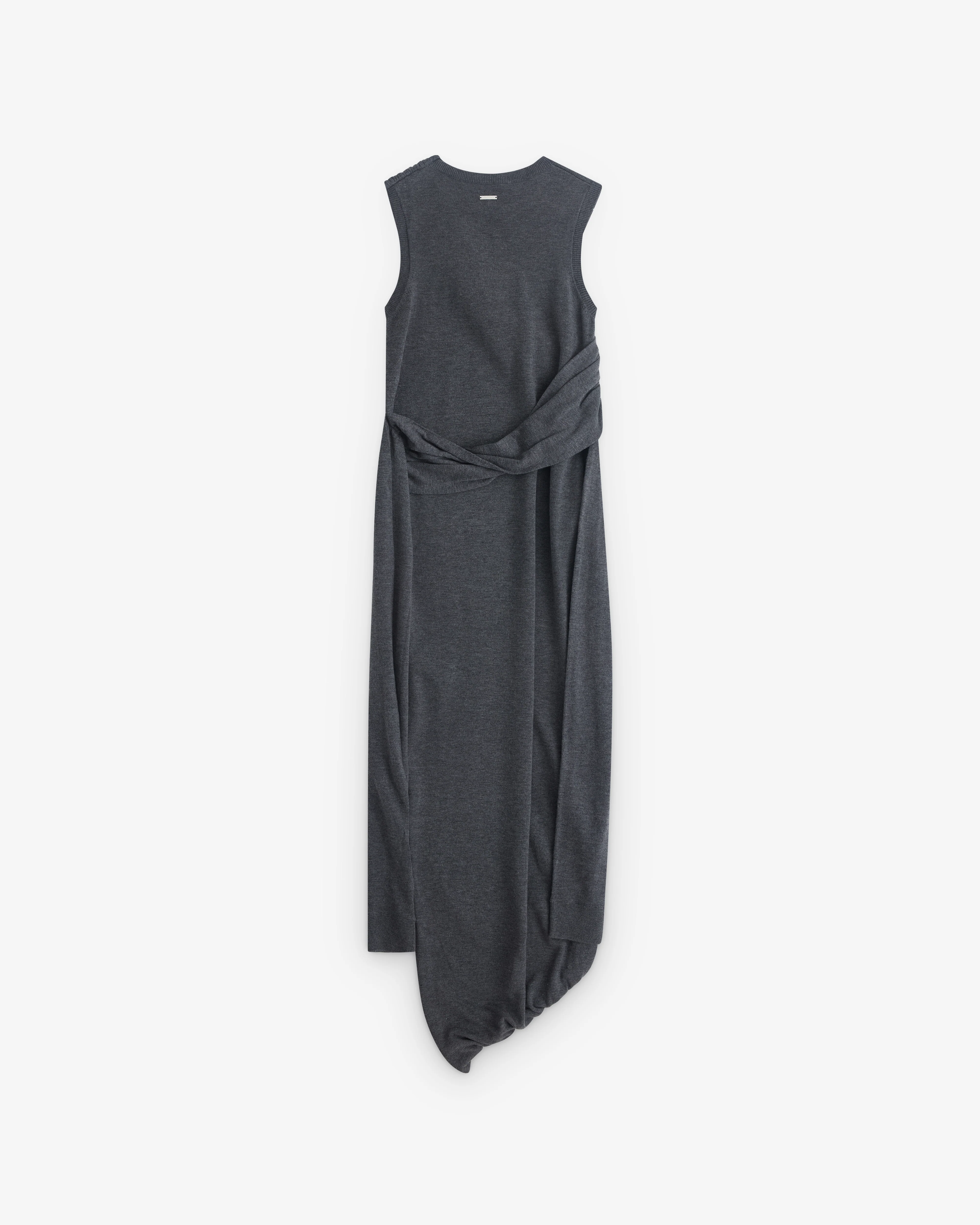 J.W. Anderson - Women’s Tie Detail Sleeveless Dress - (Dark Grey) - Image 2