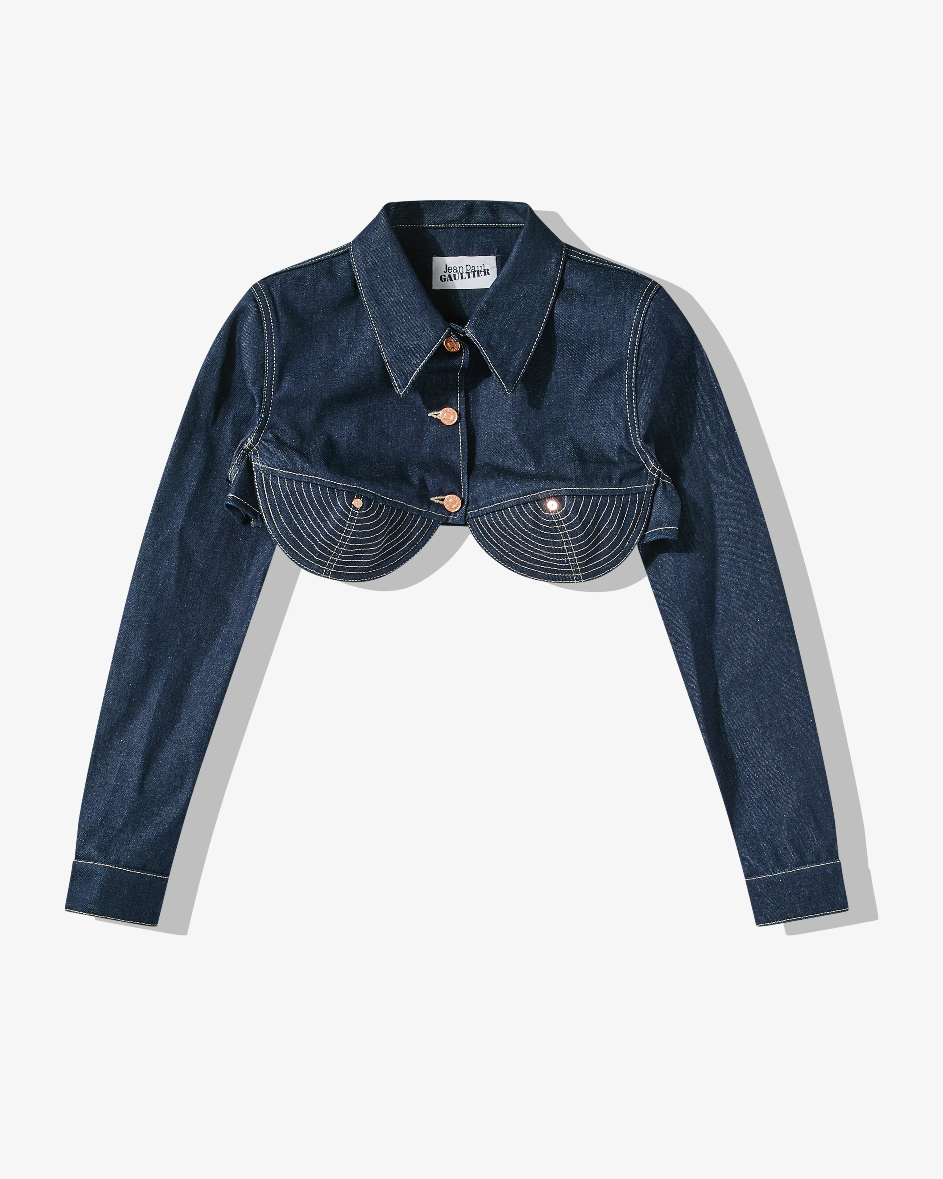 Jean Paul Gaultier - Women’s Cropped Denim Jacket - (Indigo)