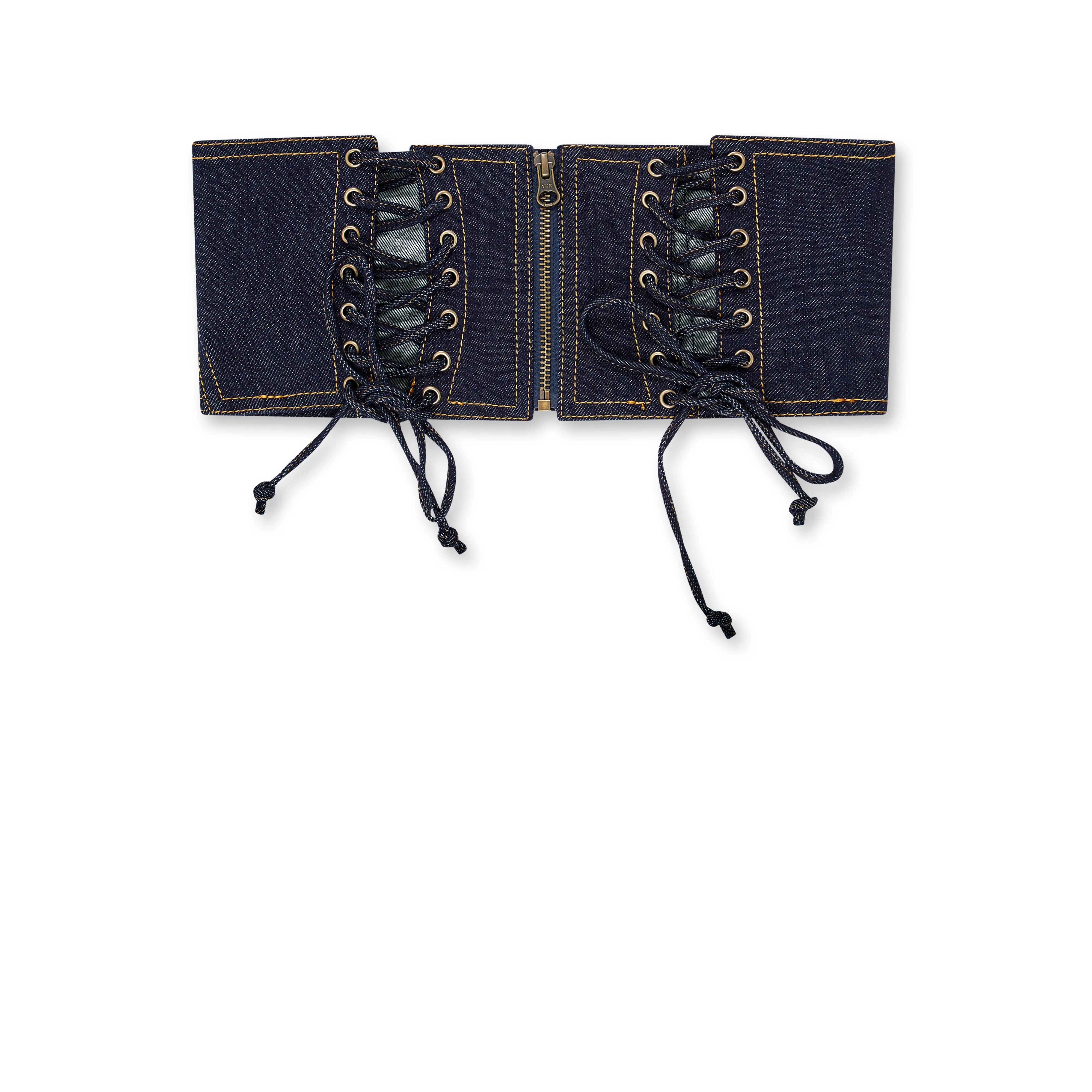 Jean Paul Gaultier - Women’s Laced Denim Waist Corset - (Indigo)