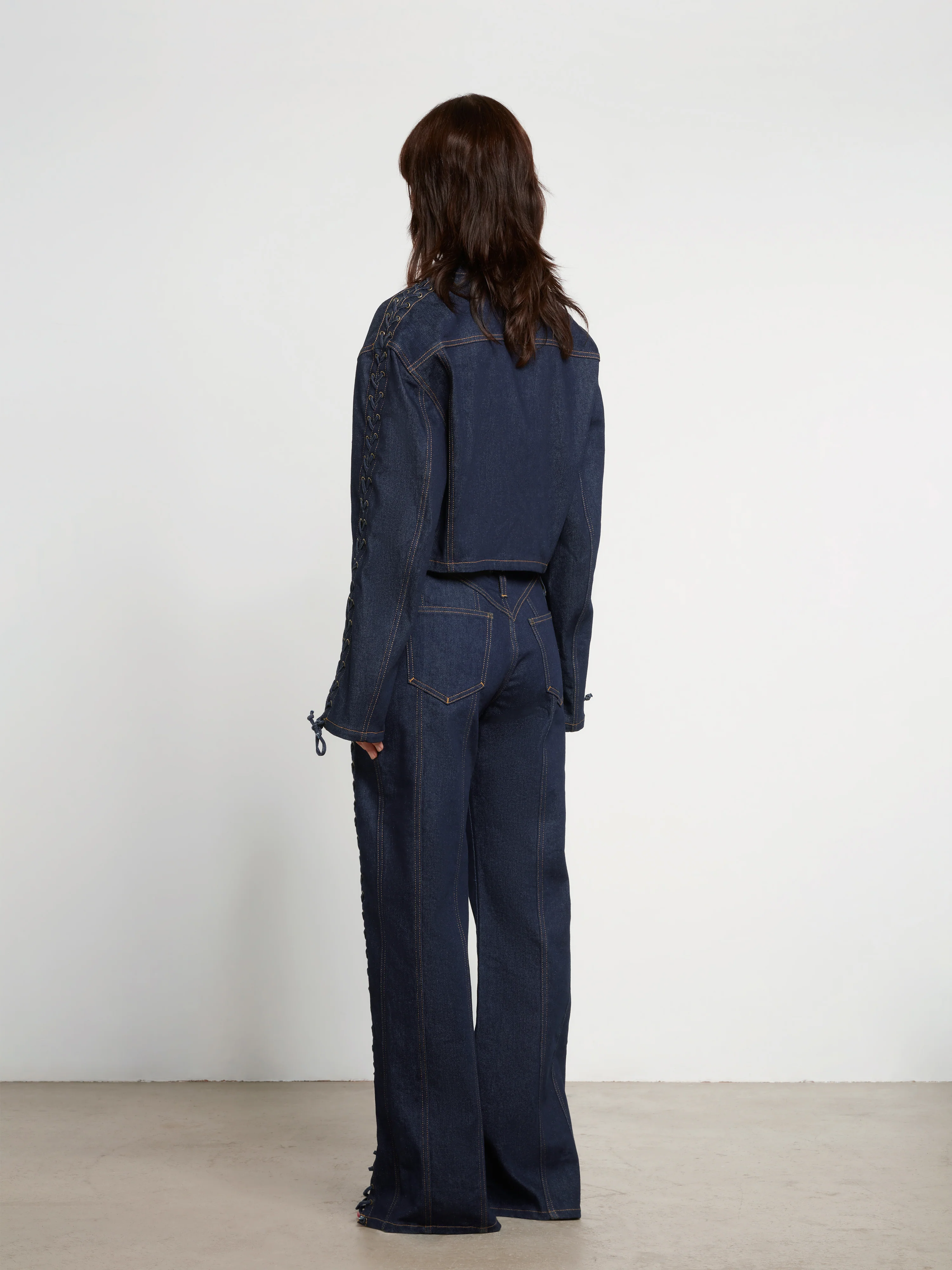 Jean Paul Gaultier - Women’s Oversize Cropped Denim Jacket - (Indigo) - Image 5