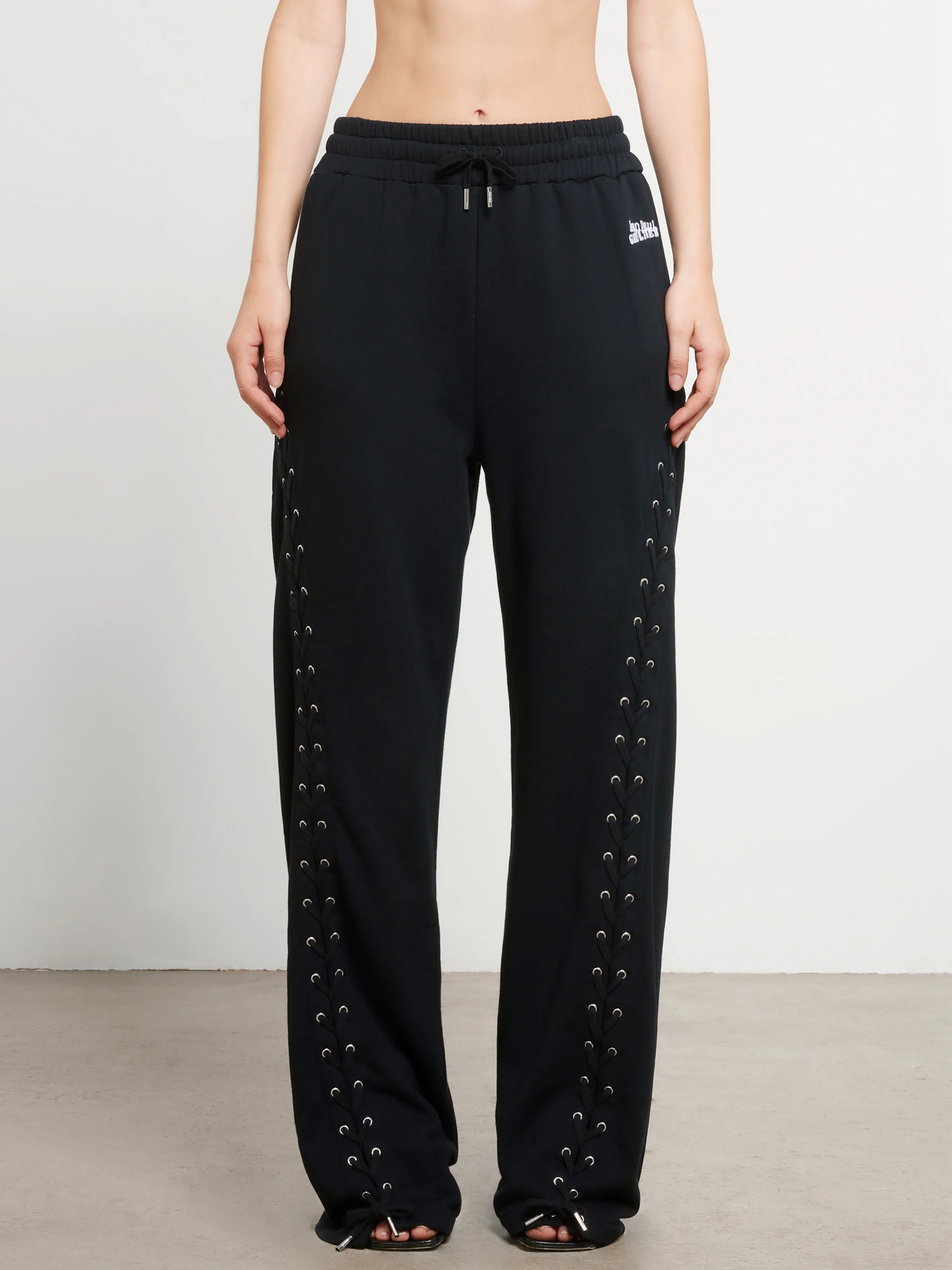 Jean Paul Gaultier - Oversize Laced Jogging Trouser - (Black) - Image 2