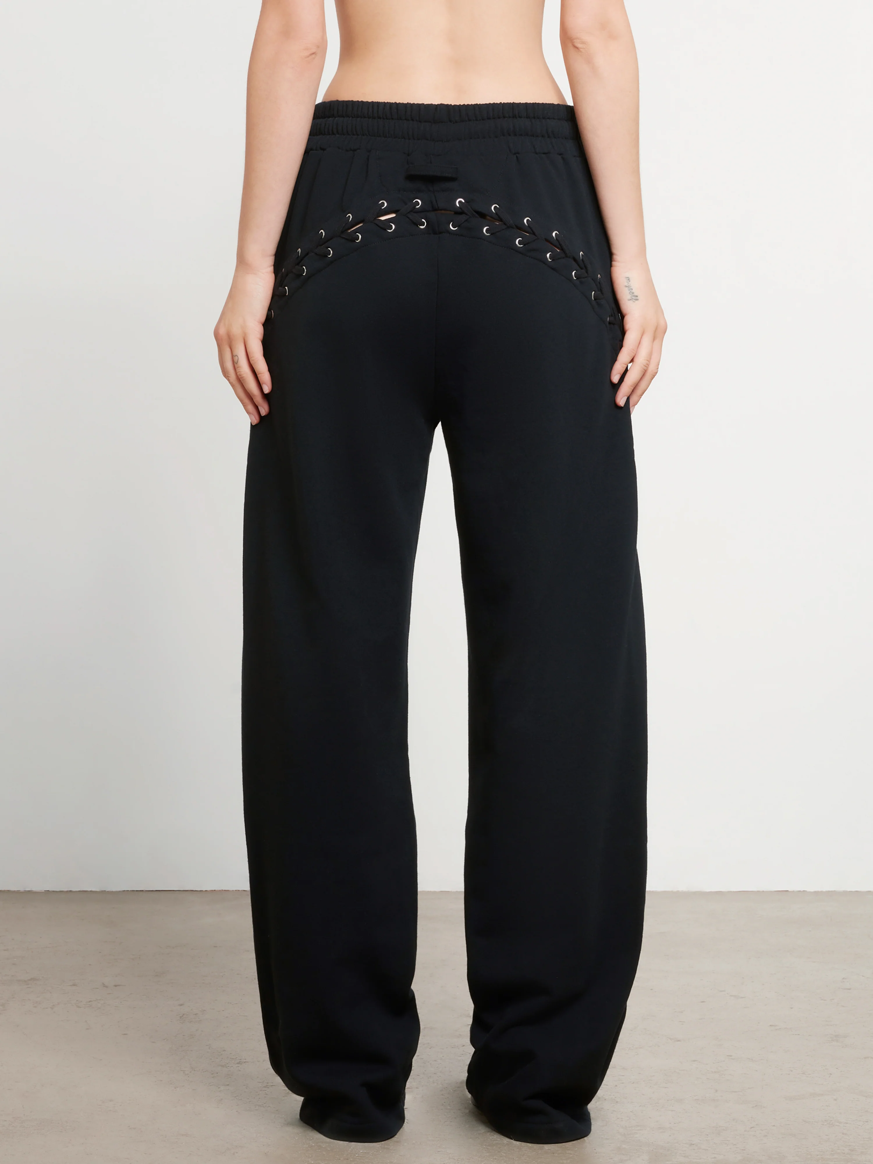 Jean Paul Gaultier - Oversize Laced Jogging Trouser - (Black) - Image 4