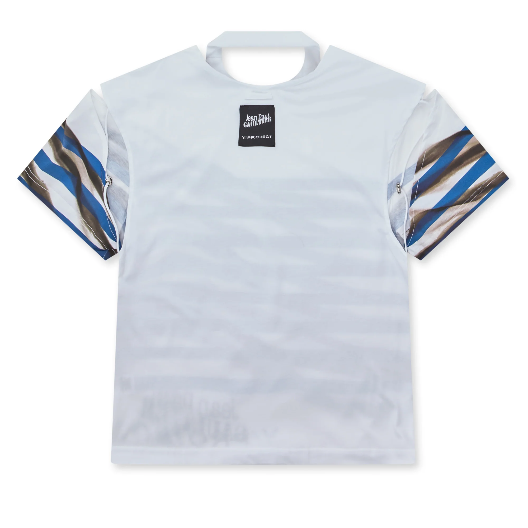 Jean Paul Gaultier - Y Project Women’s Mariniere Convertible T-Shirt - (White/Blue) - Image 2