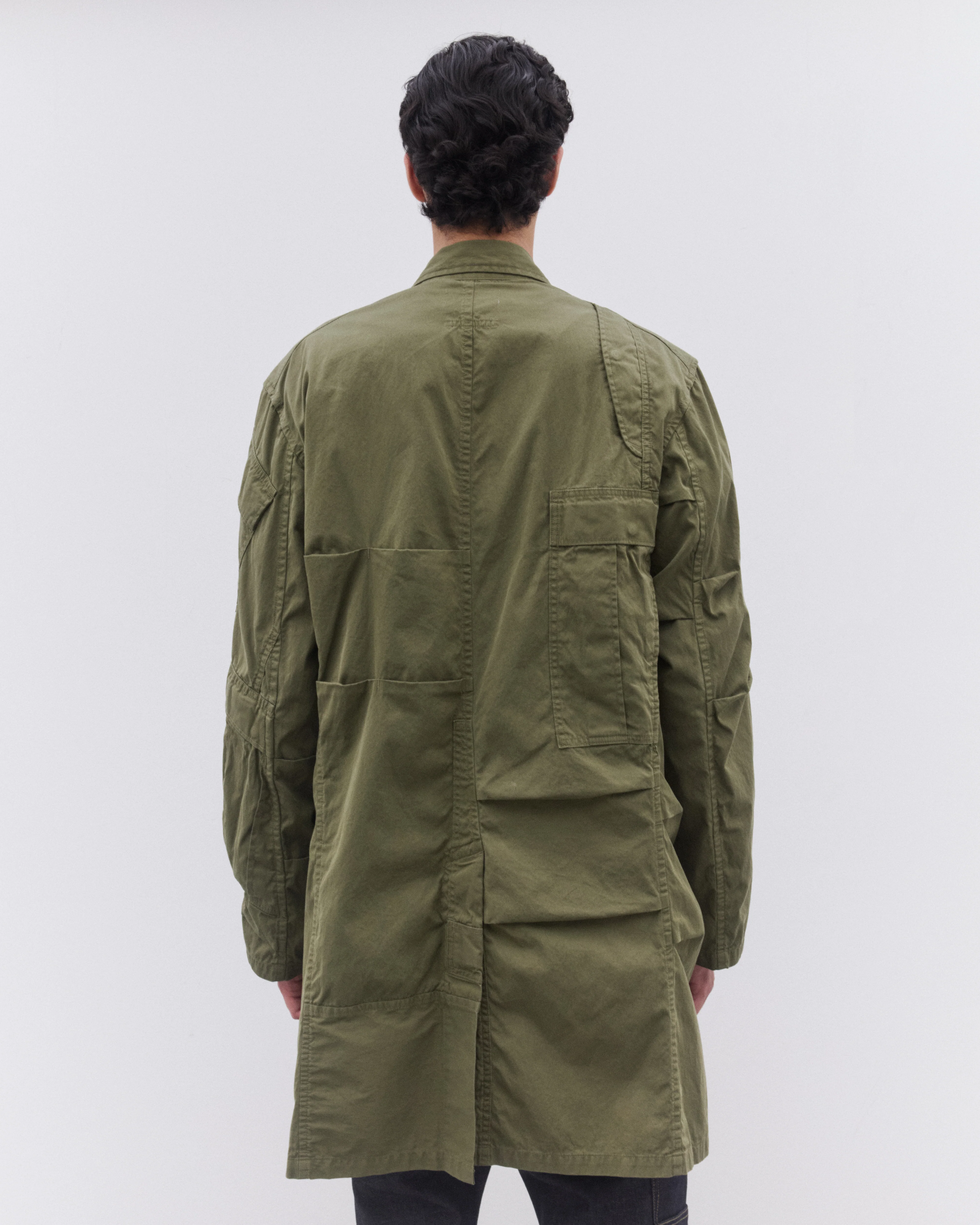 eYe Junya Watanabe Man - Men’s Rebuild By Needles Multi Pocket Duster Coat - (Khaki) - Image 5