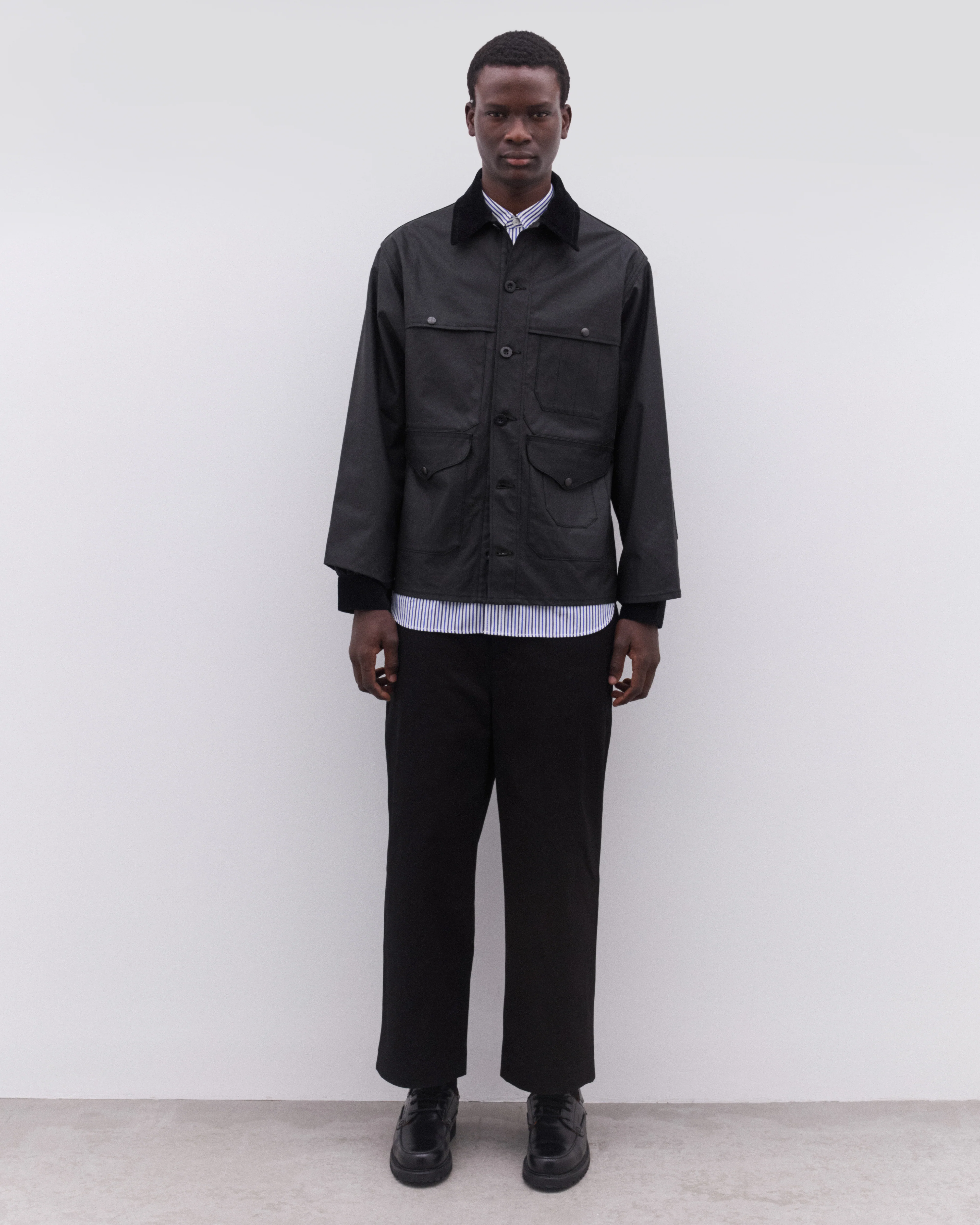 Junya Watanabe Man - Men’s Filson Check Panel Jacket - (Black) - Image 6