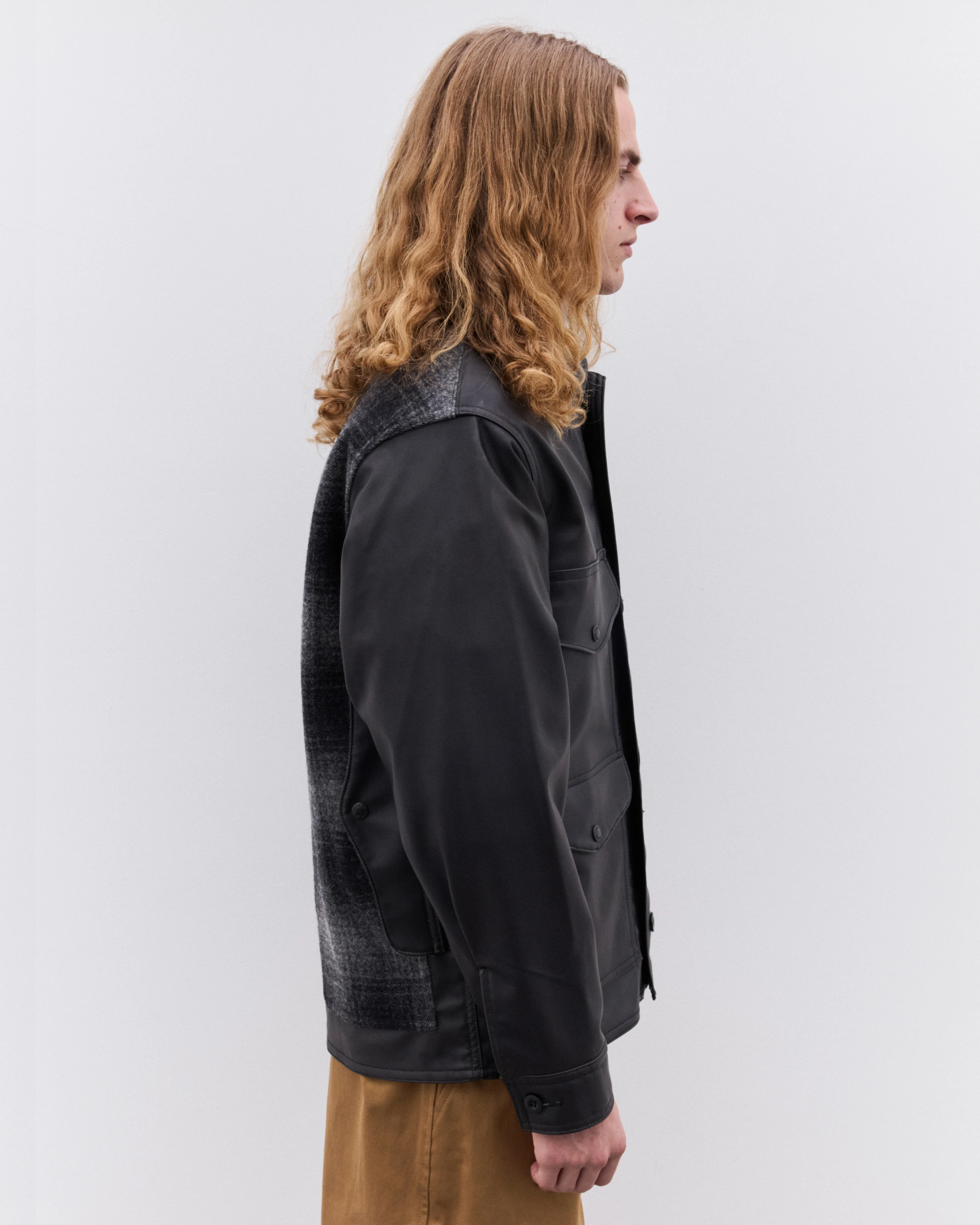 Junya Watanabe Man - Men’s Filson Faux Leather Panelled Jacket - (Black) - Image 3
