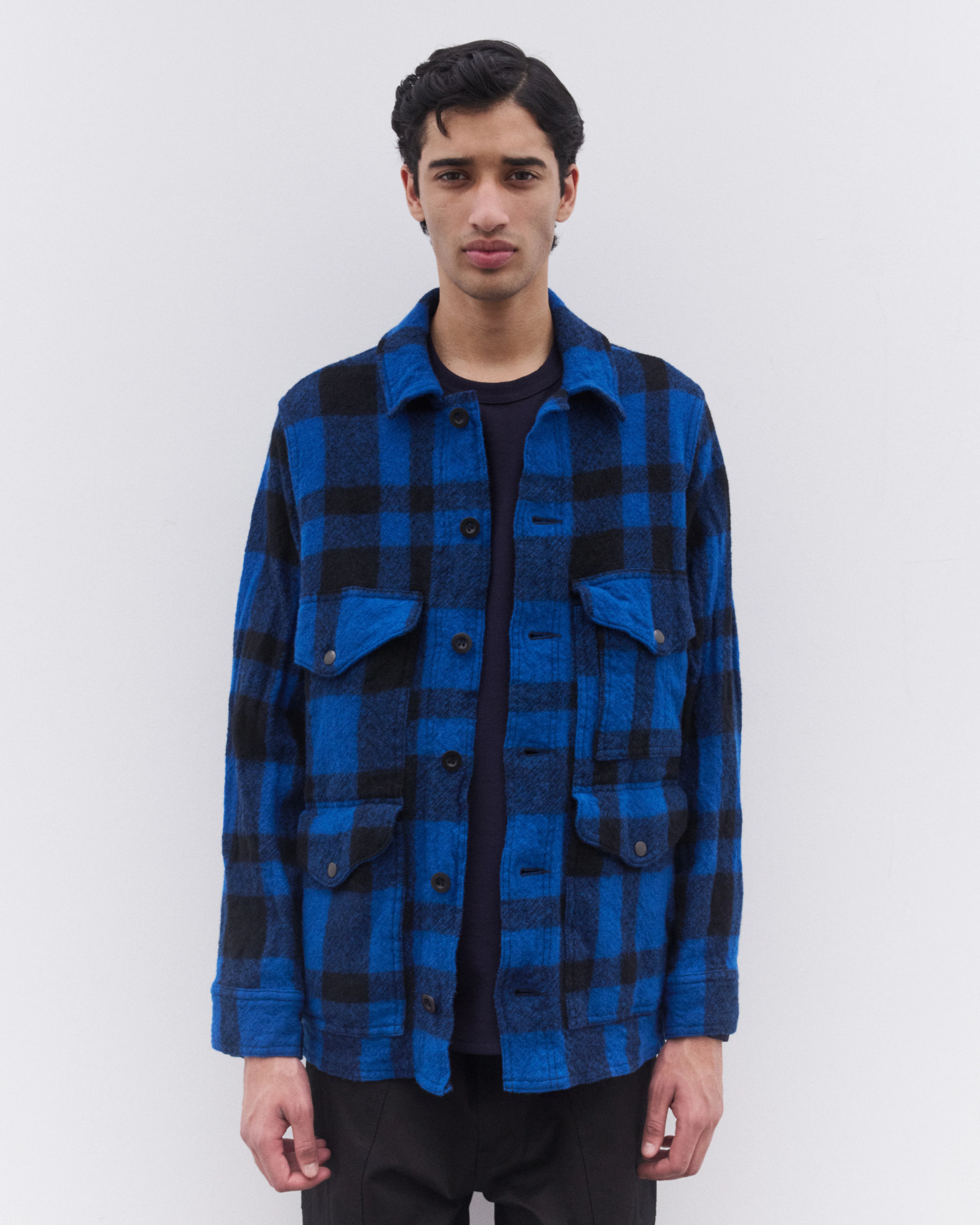 Junya Watanabe Man - Men’s Filson Check Jacket - (Blue/Black) - Image 2