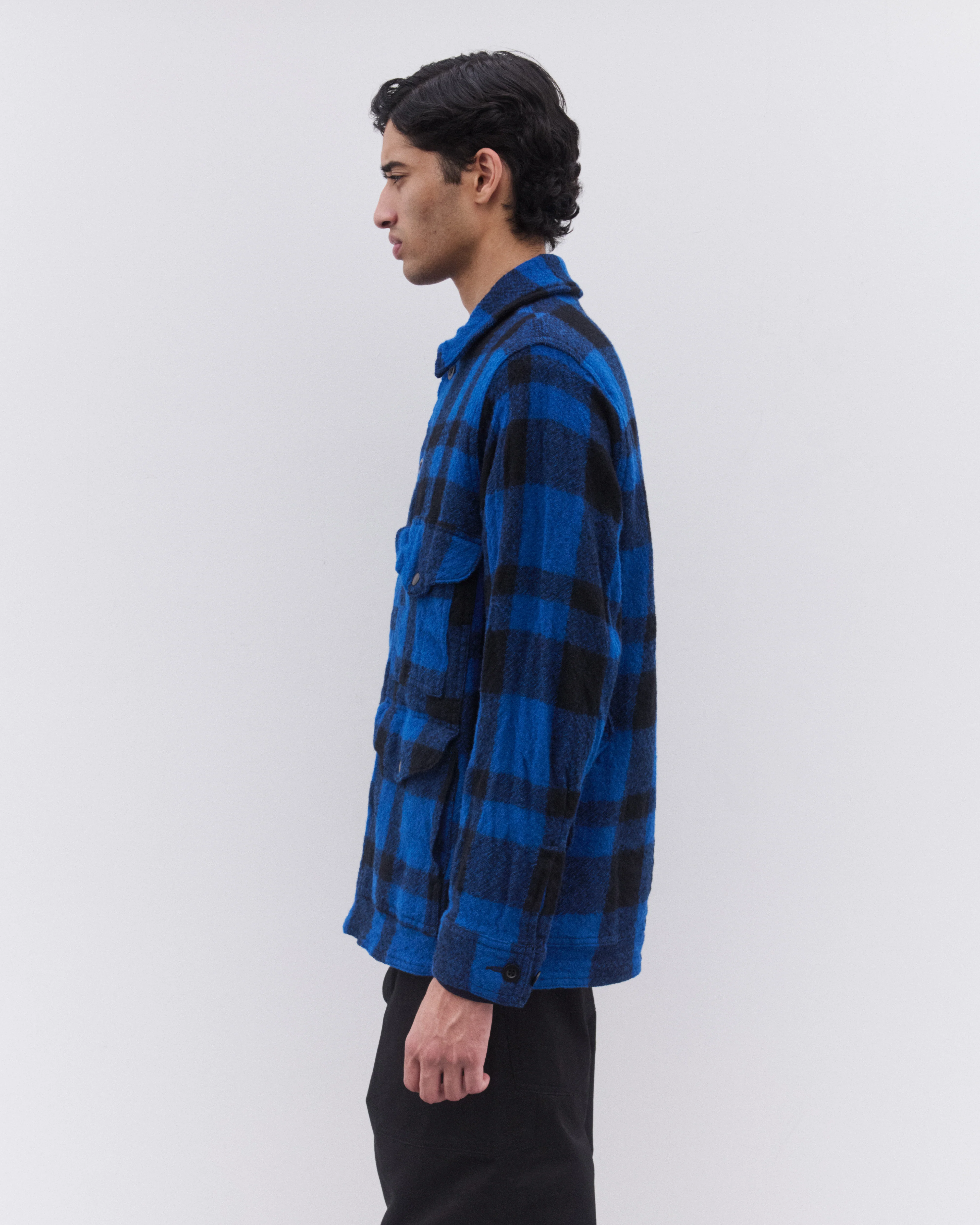 Junya Watanabe Man - Men’s Filson Check Jacket - (Blue/Black) - Image 3