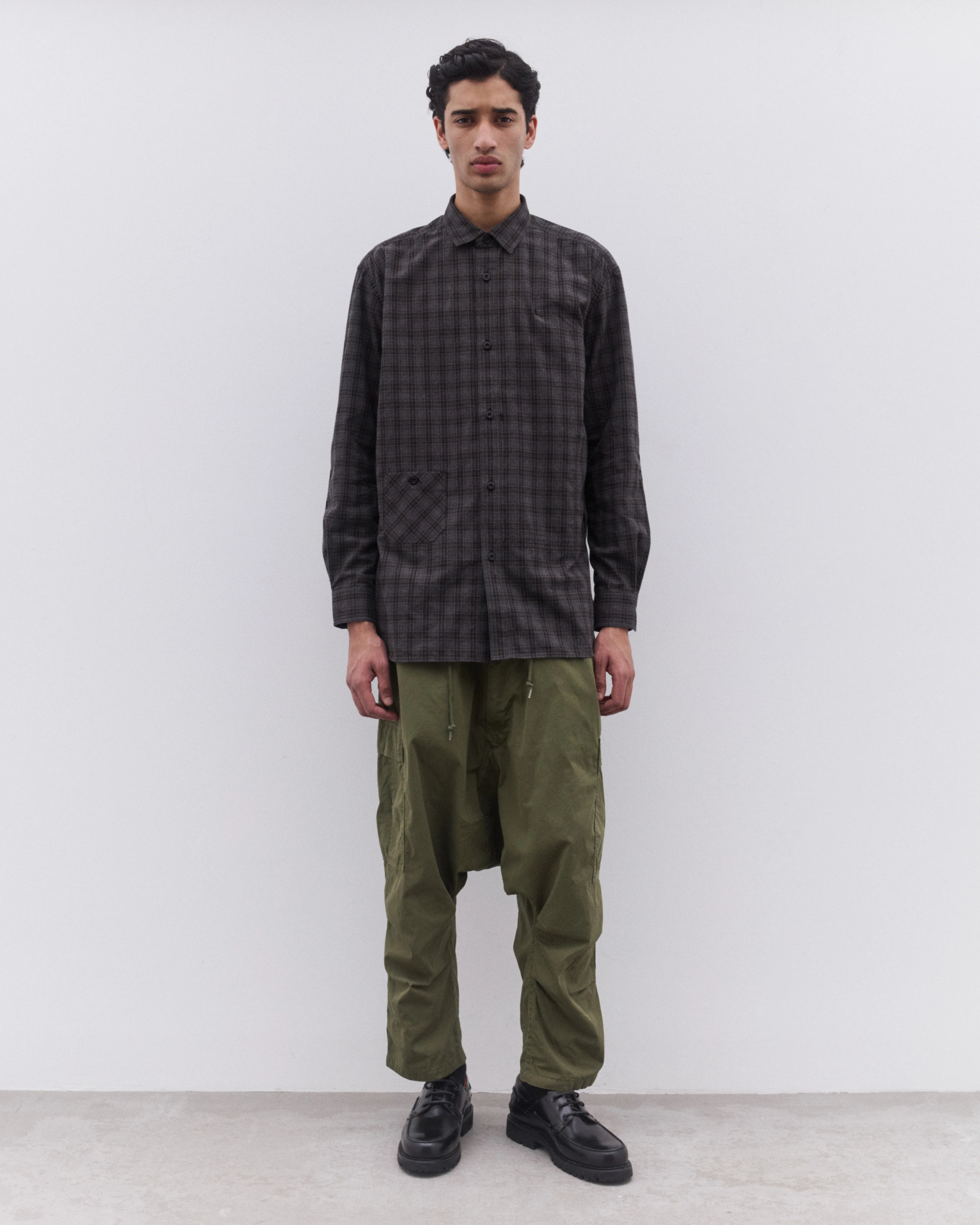 Junya Watanabe Man - Men’s eYe Drop Crotch Cropped Trousers - (Khaki) - Image 6