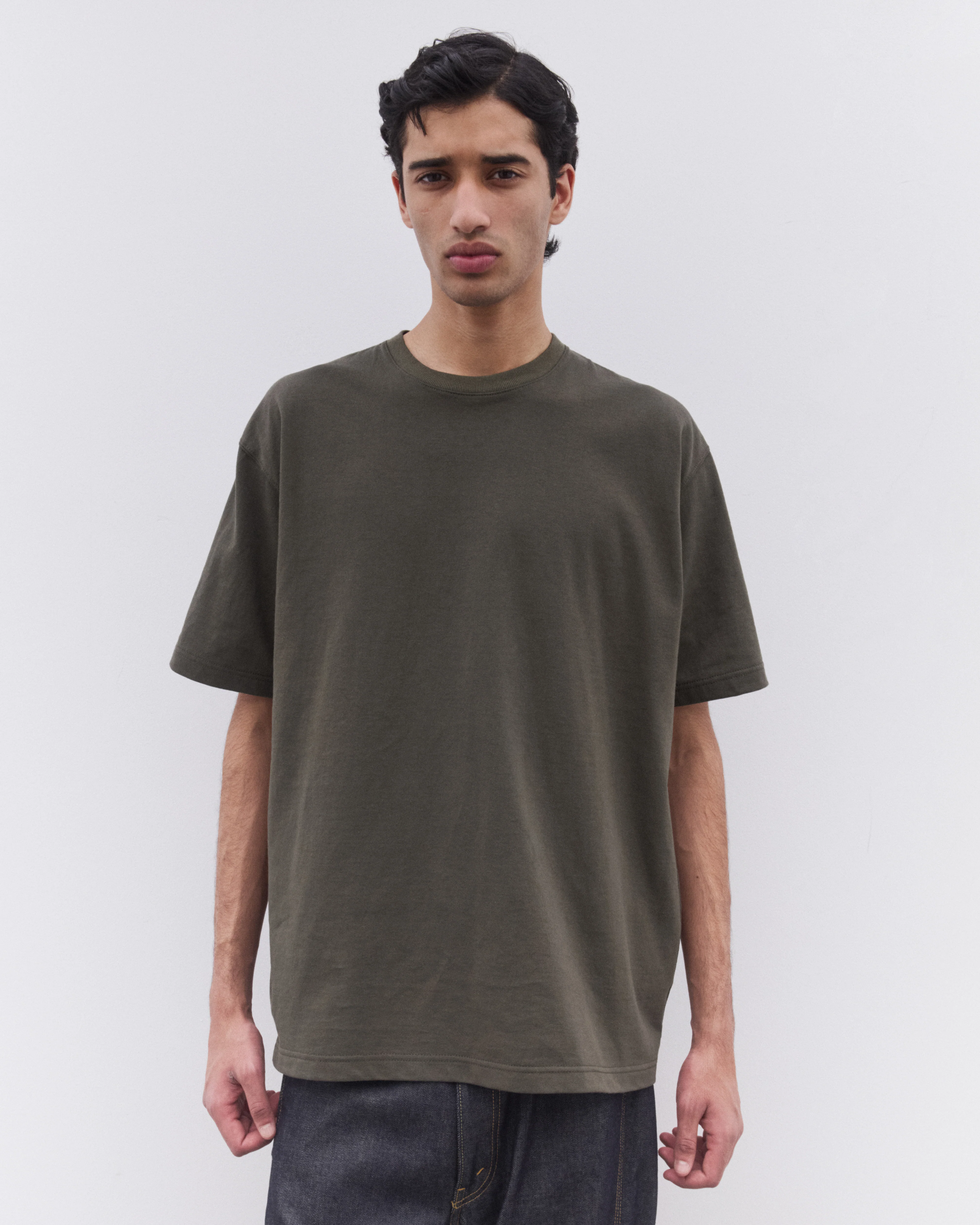 Junya Watanabe Man - Men’s Short Sleeve T-Shirt - (Khaki) - Image 3