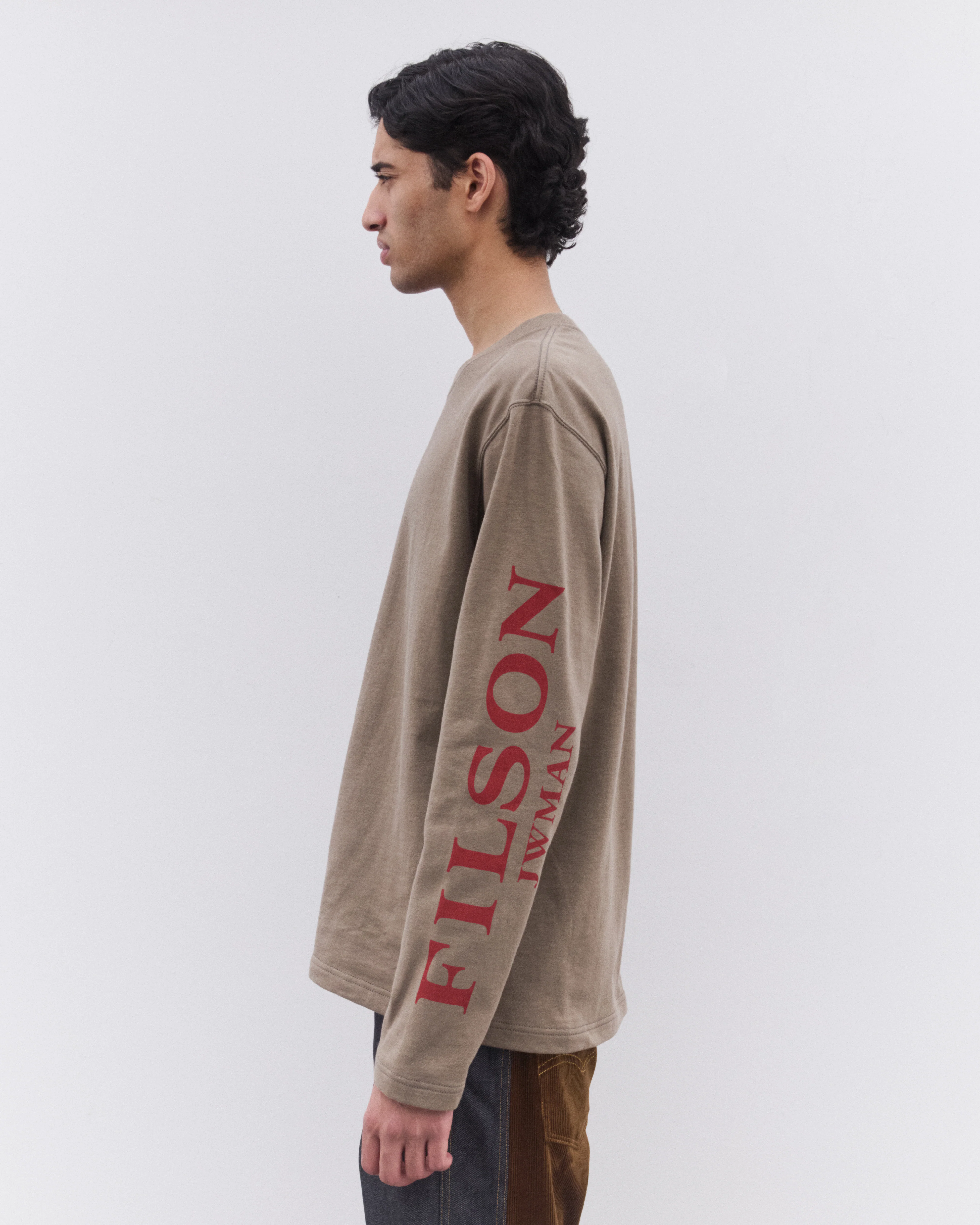Junya Watanabe Man - Men’s Filson Long Sleeve T-Shirt - (Khaki) - Image 4