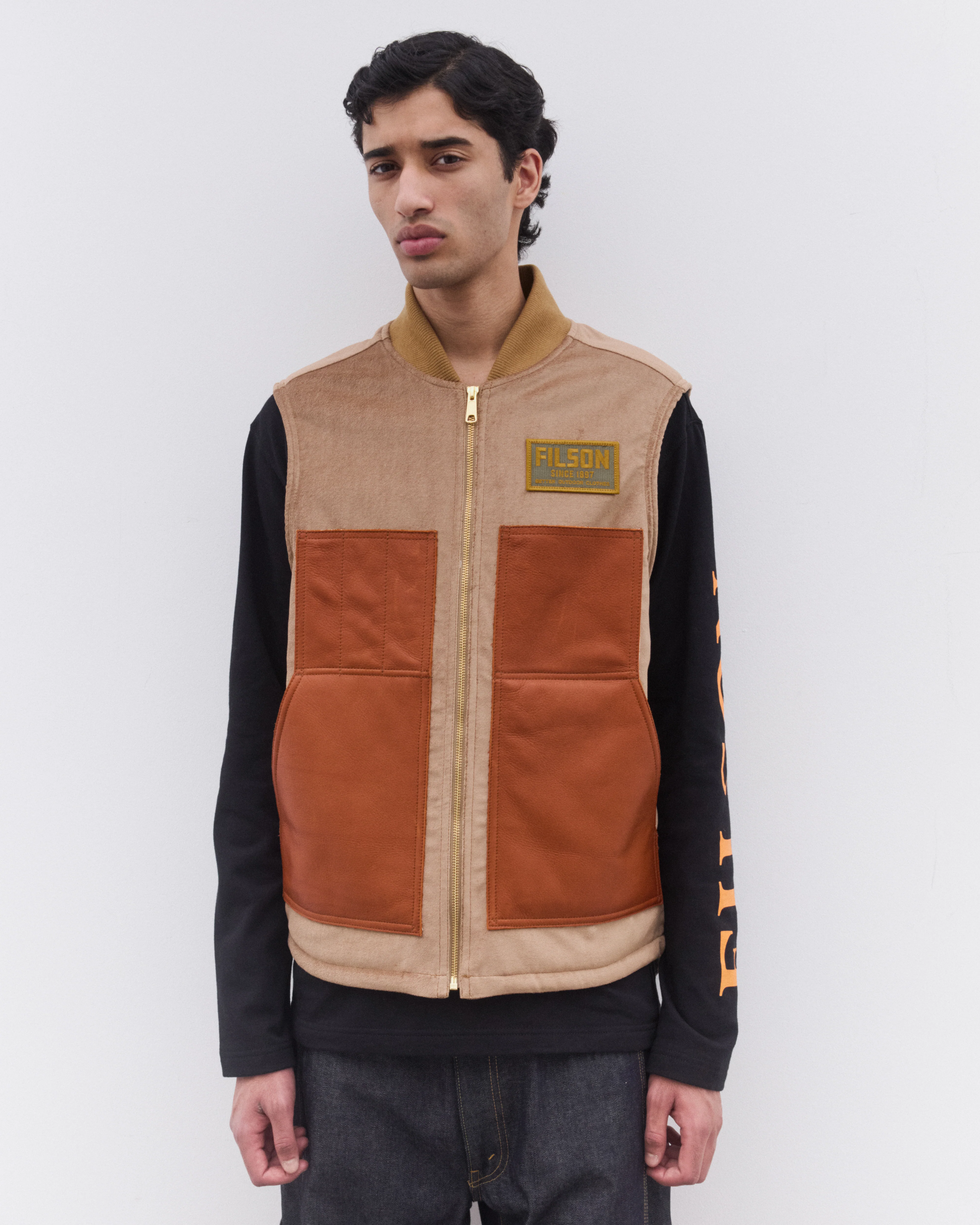 Junya Watanabe Man - Men’s Filson Shearling Lined Vest - (Beige) - Image 2