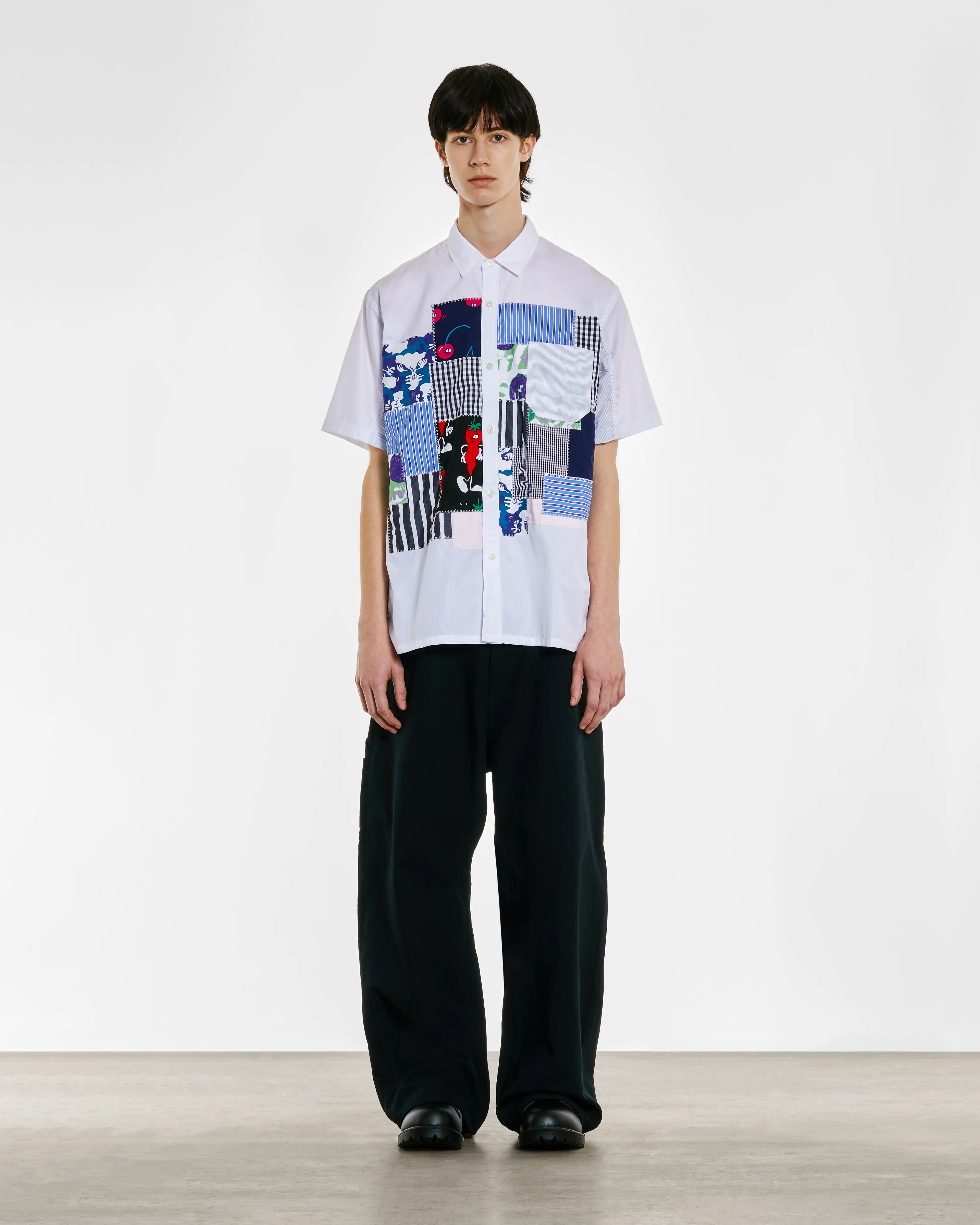 Junya Watanabe MAN - Lousy Livin Men's Patchwork Shirt - (White) - Image 5