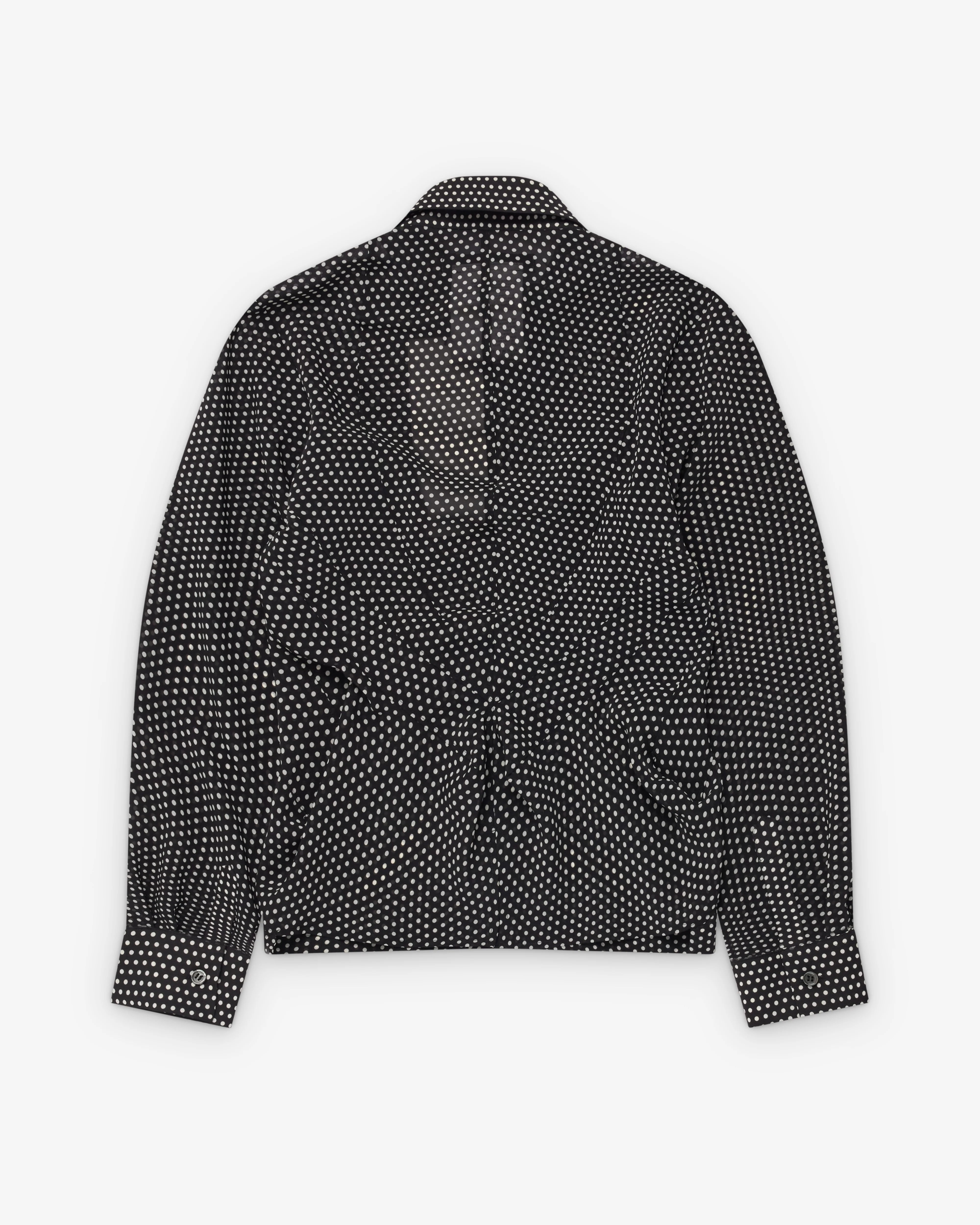 Junya Watanabe - Women's Polka Dot Sheer Shirt - (Black/White) - Image 2