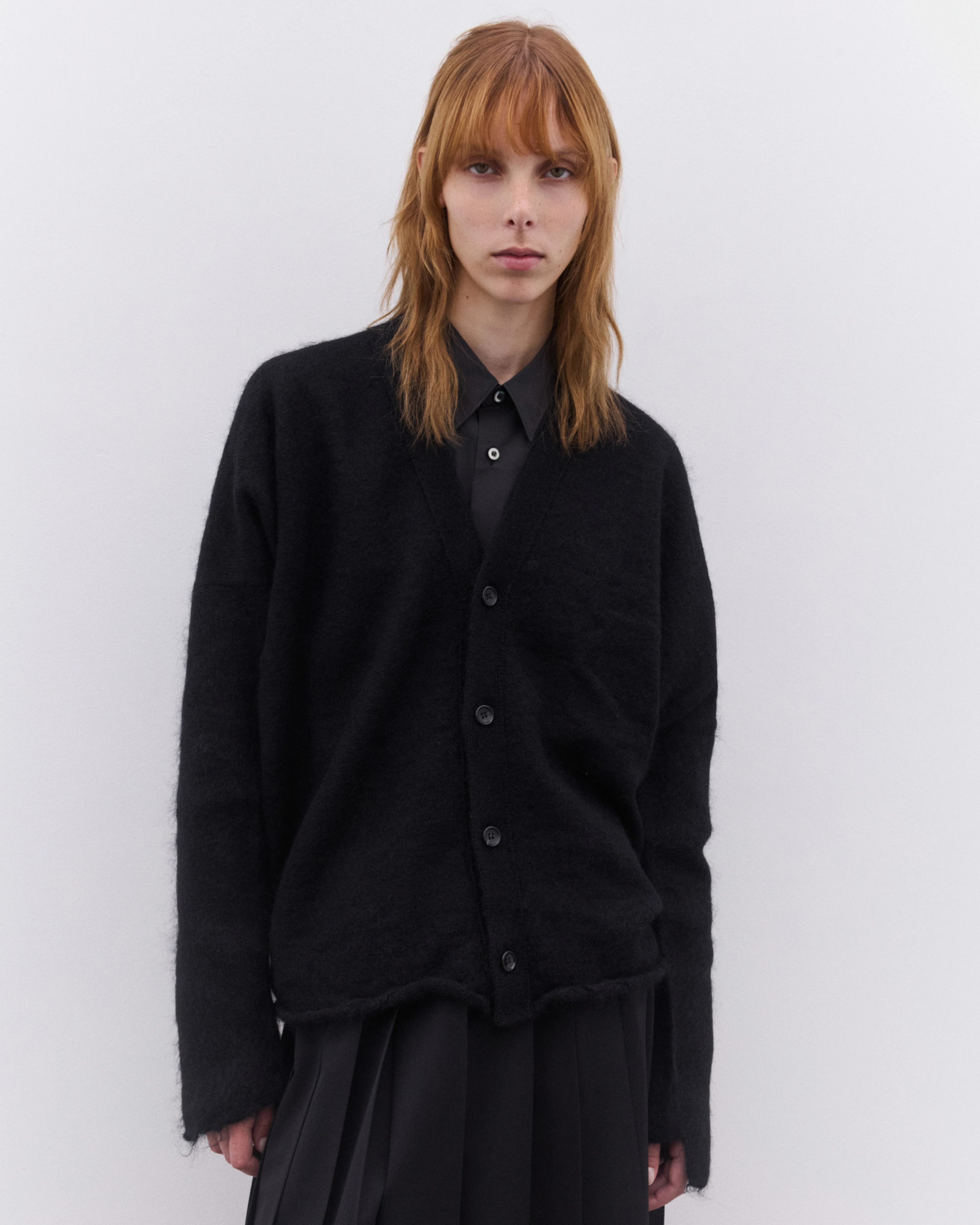 Junya Watanabe - Women’s V-Neck Cardigan - (Black) - Image 3