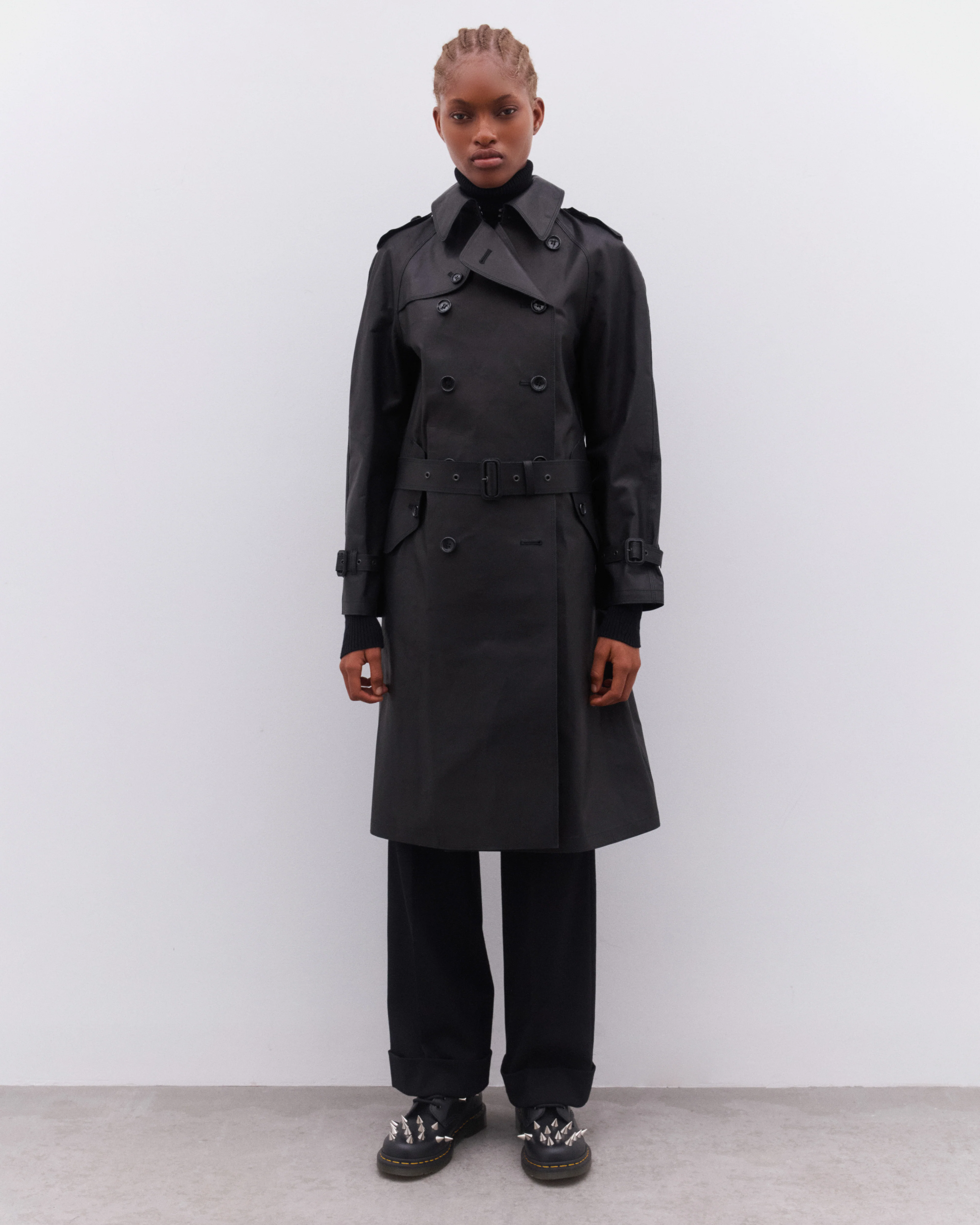 Junya Watanabe - Women’s Leather Trench Coat - (Black) - Image 6