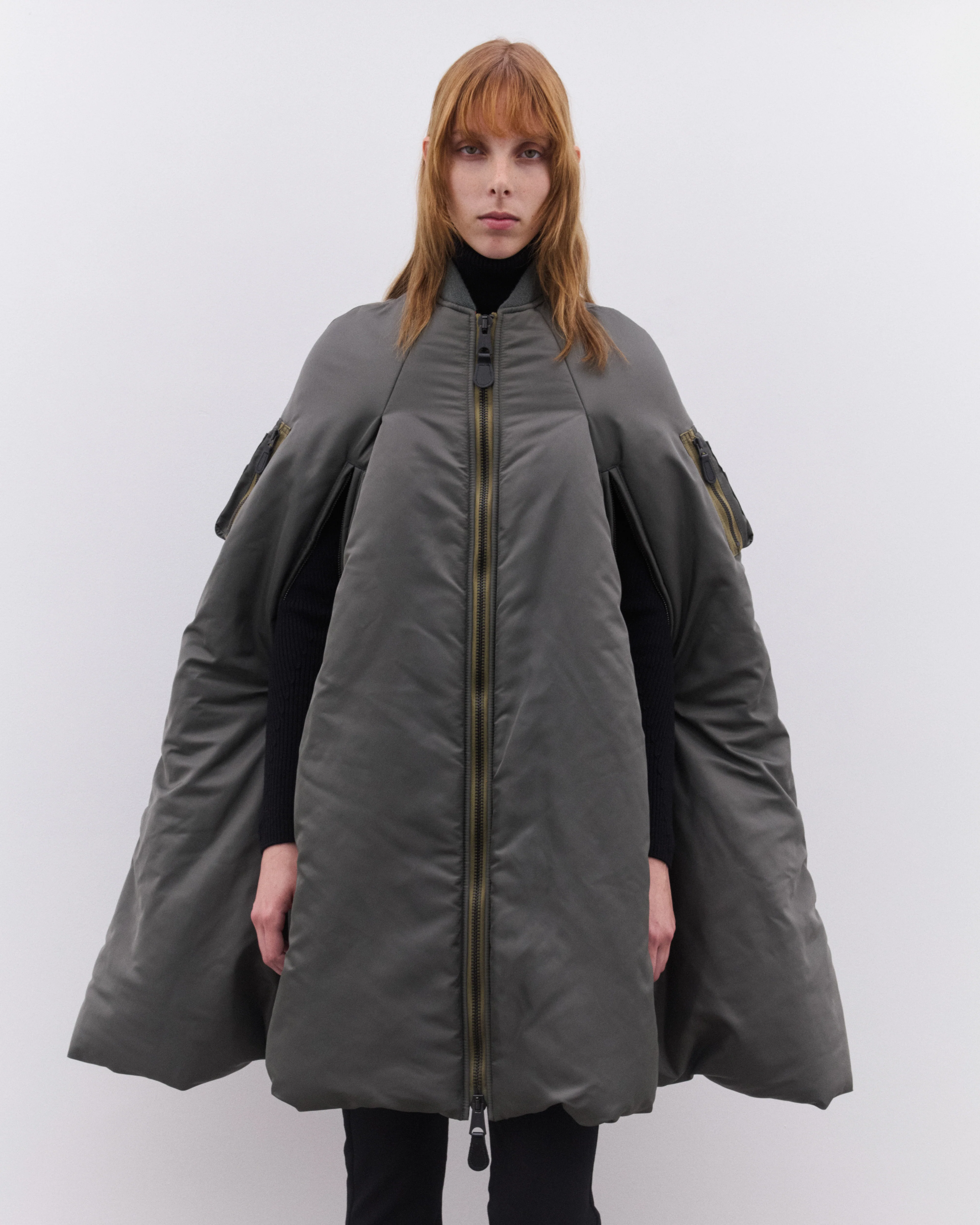 Junya Watanabe - Women’s Bomber Cape - (Khaki) - Image 3