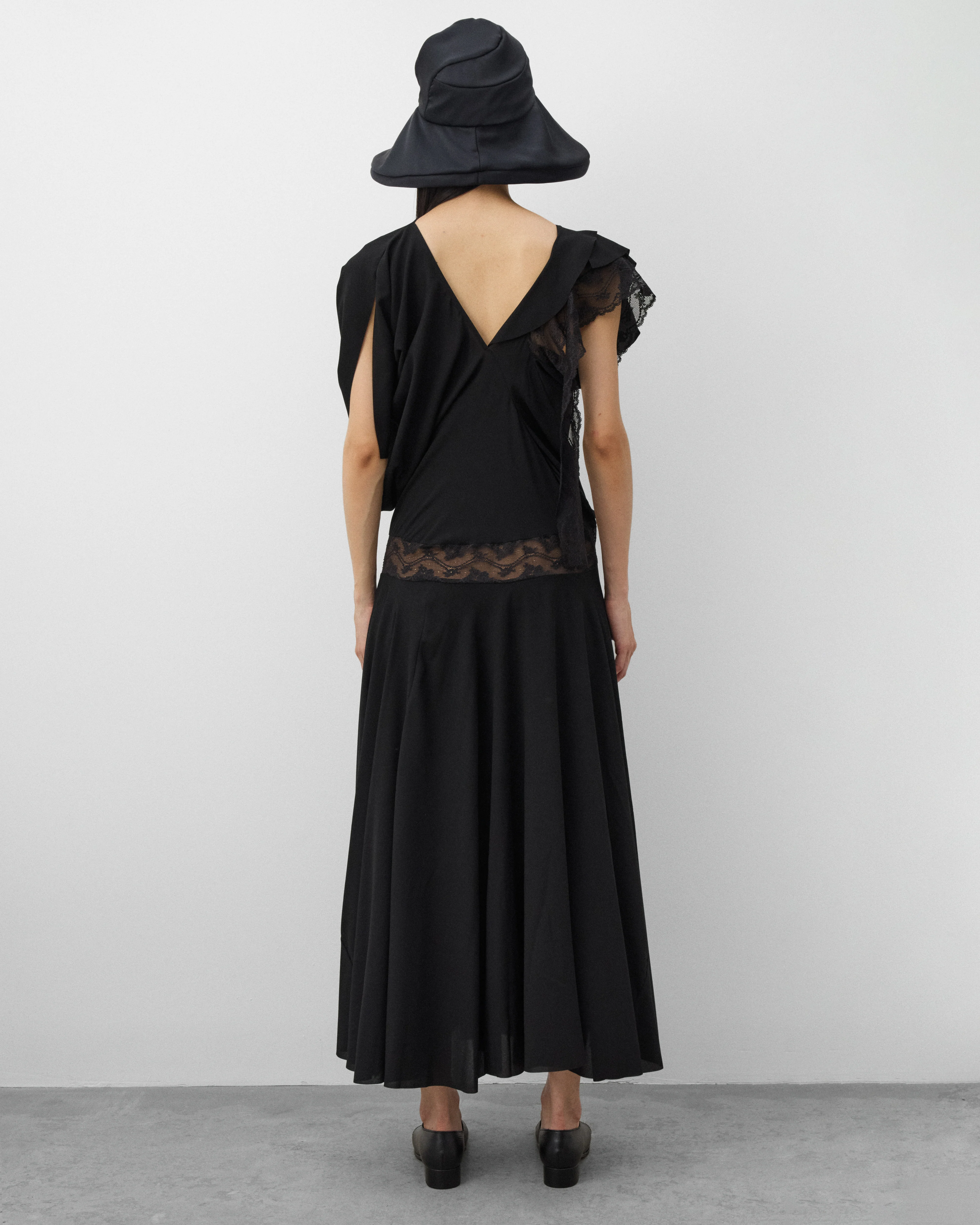 Junya Watanabe - Women's Lace Trim Dress - (Black) - Image 5