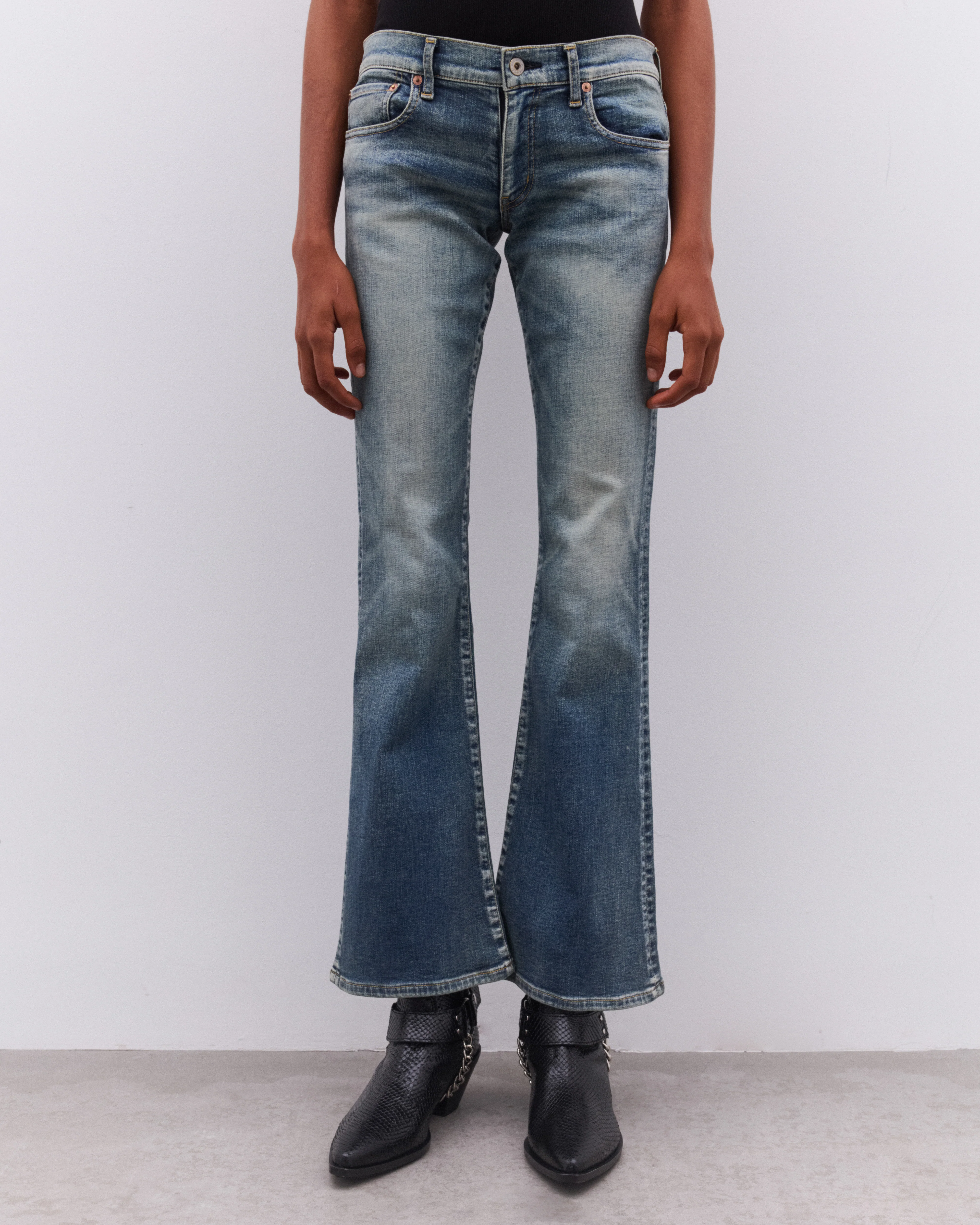 Junya Watanabe - Women’s Flared Jeans - (Stone Wash) - Image 3