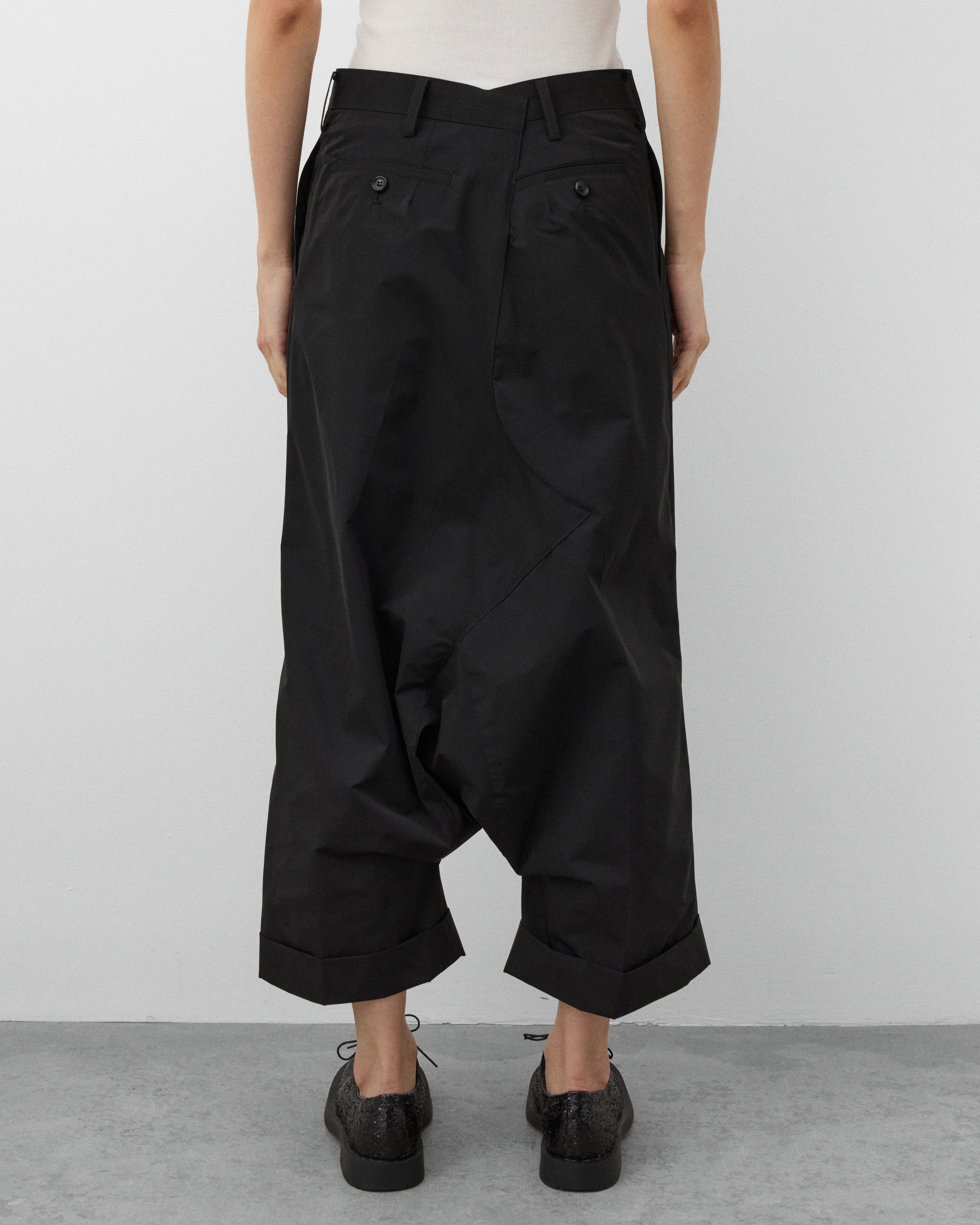 Junya Watanabe - Women's Wide Leg Pleated Trousers - (Black) - Image 5