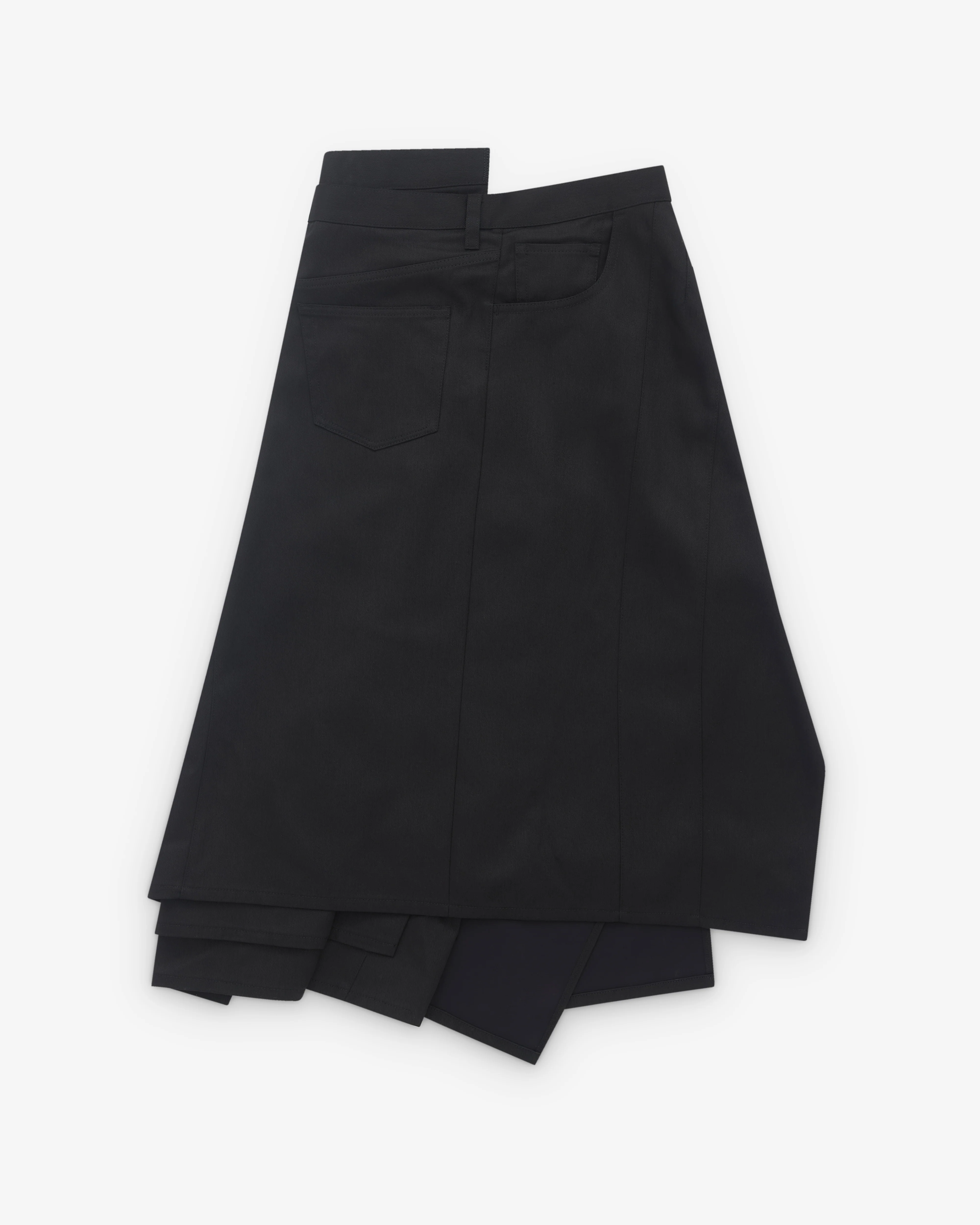 Junya Watanabe - Women’s Asymmetric Wrap Skirt - (Black) - Image 2