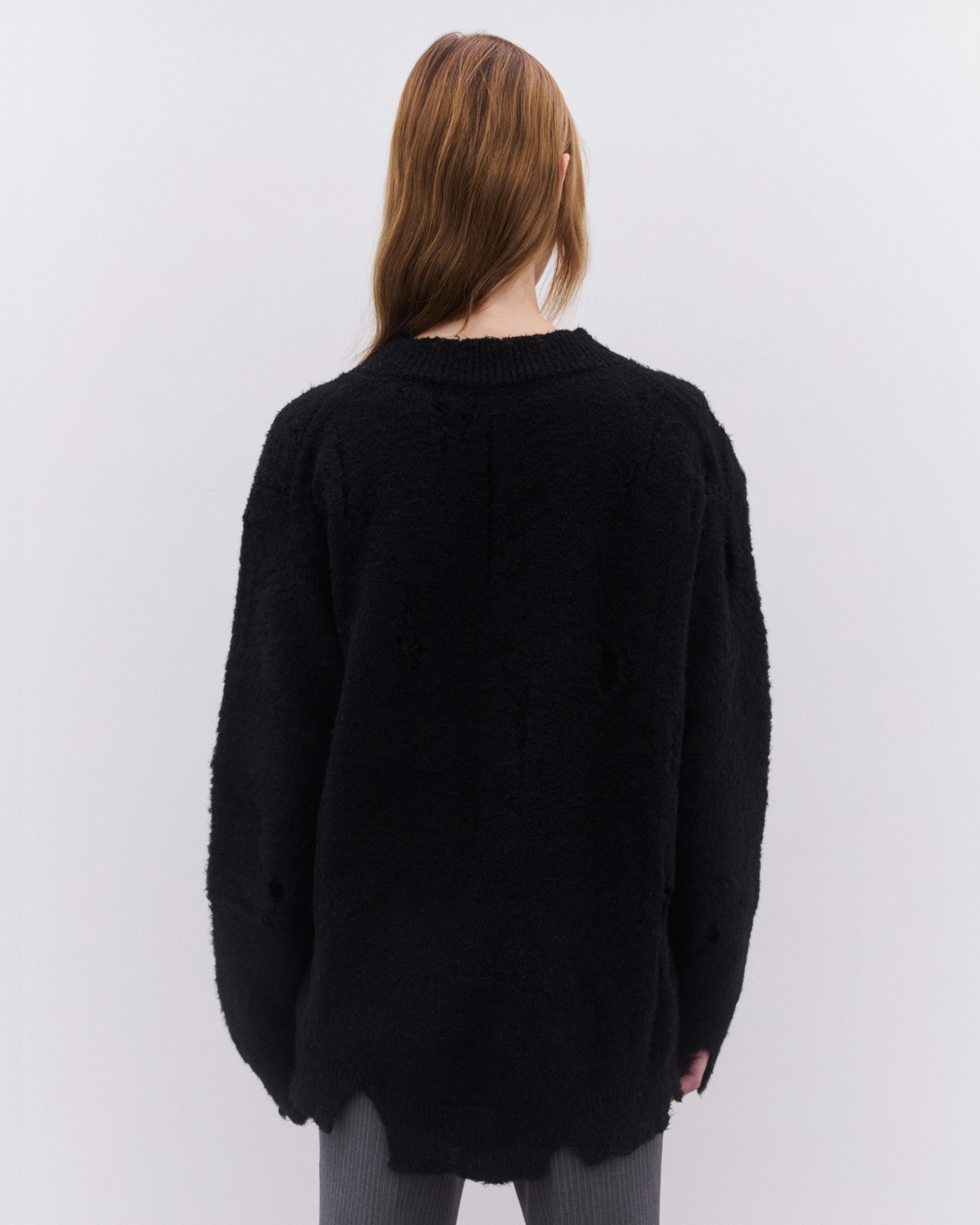 Junya Watanabe - Women’s Distressed Sweater - (Black) - Image 5