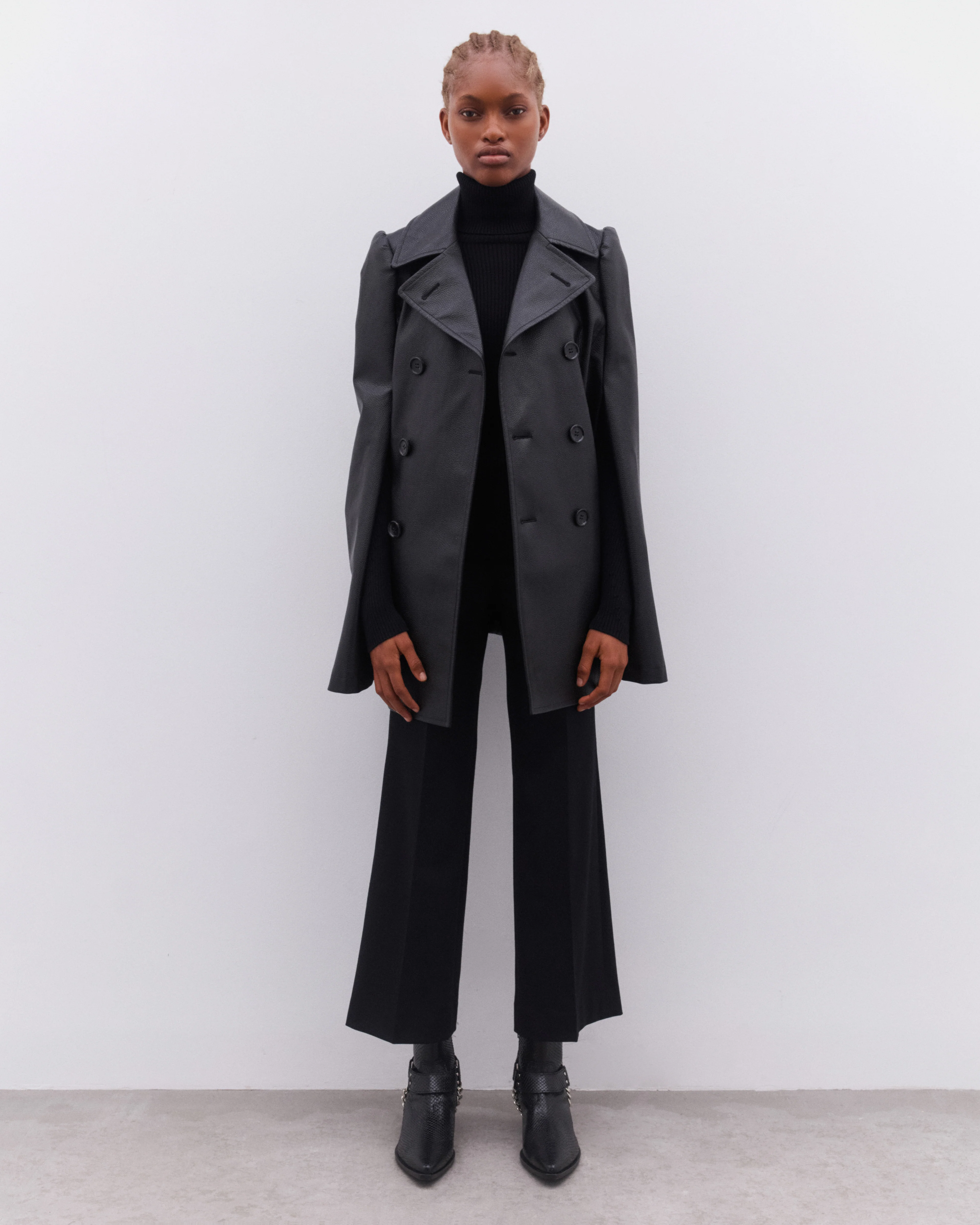 Junya Watanabe - Women’s Rib Knit Roll Neck Sweater - (Black) - Image 6