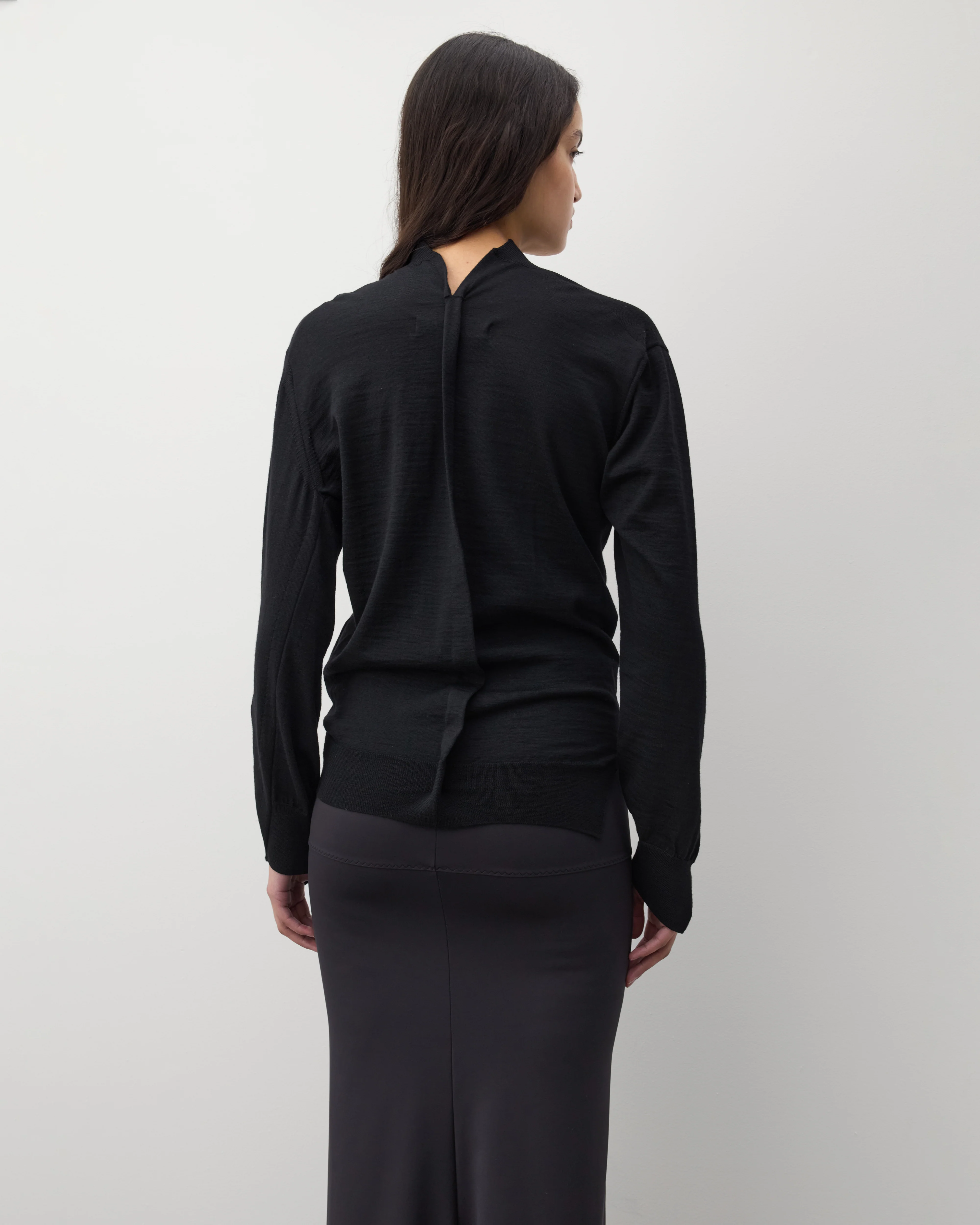 Junya Watanabe - Women's Asymmetric Longsleeve Sweater - (Black) - Image 5