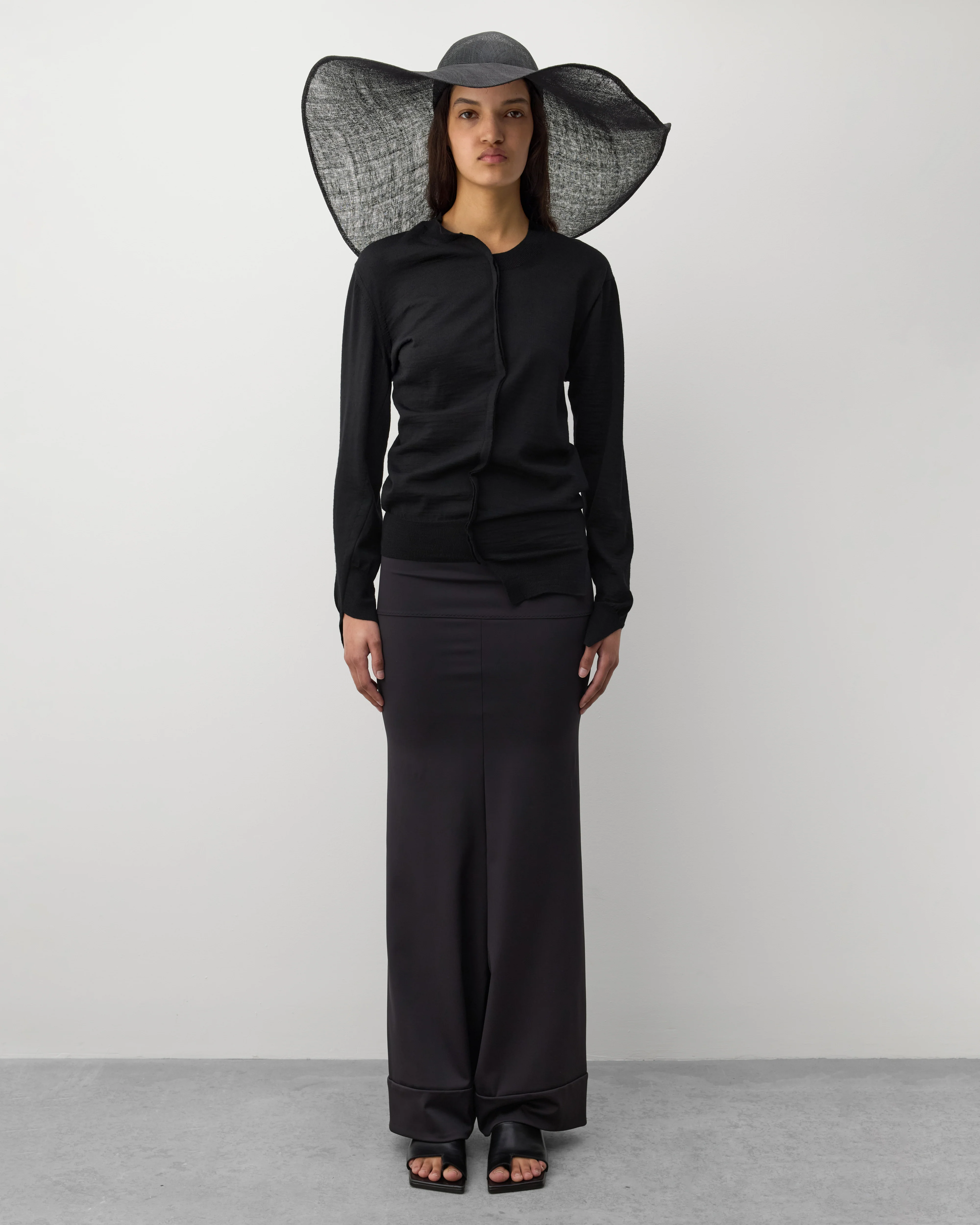 Junya Watanabe - Women's Asymmetric Longsleeve Sweater - (Black) - Image 6