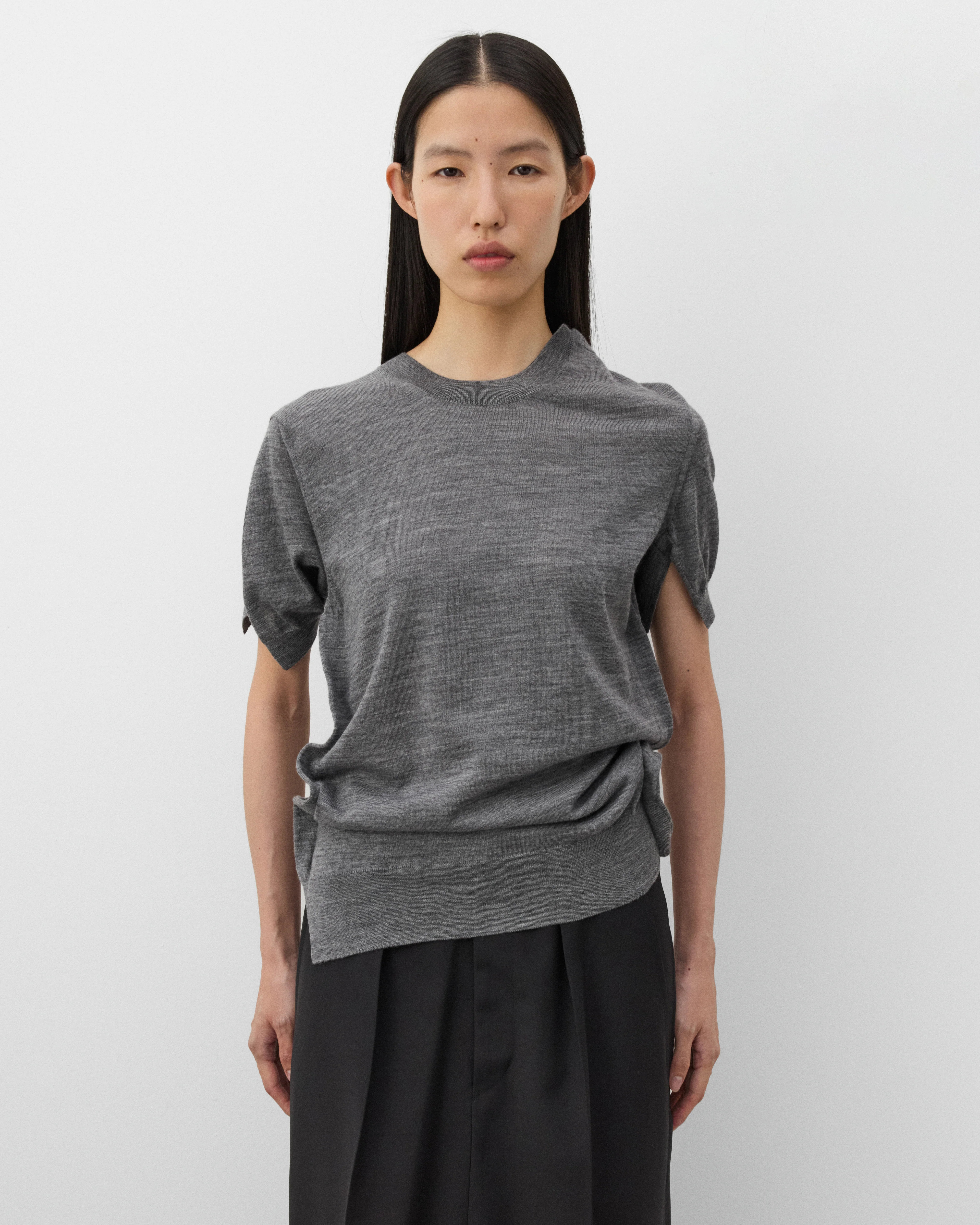 Junya Watanabe - Women's Asymmetric Knit Sweater - (Grey) - Image 3