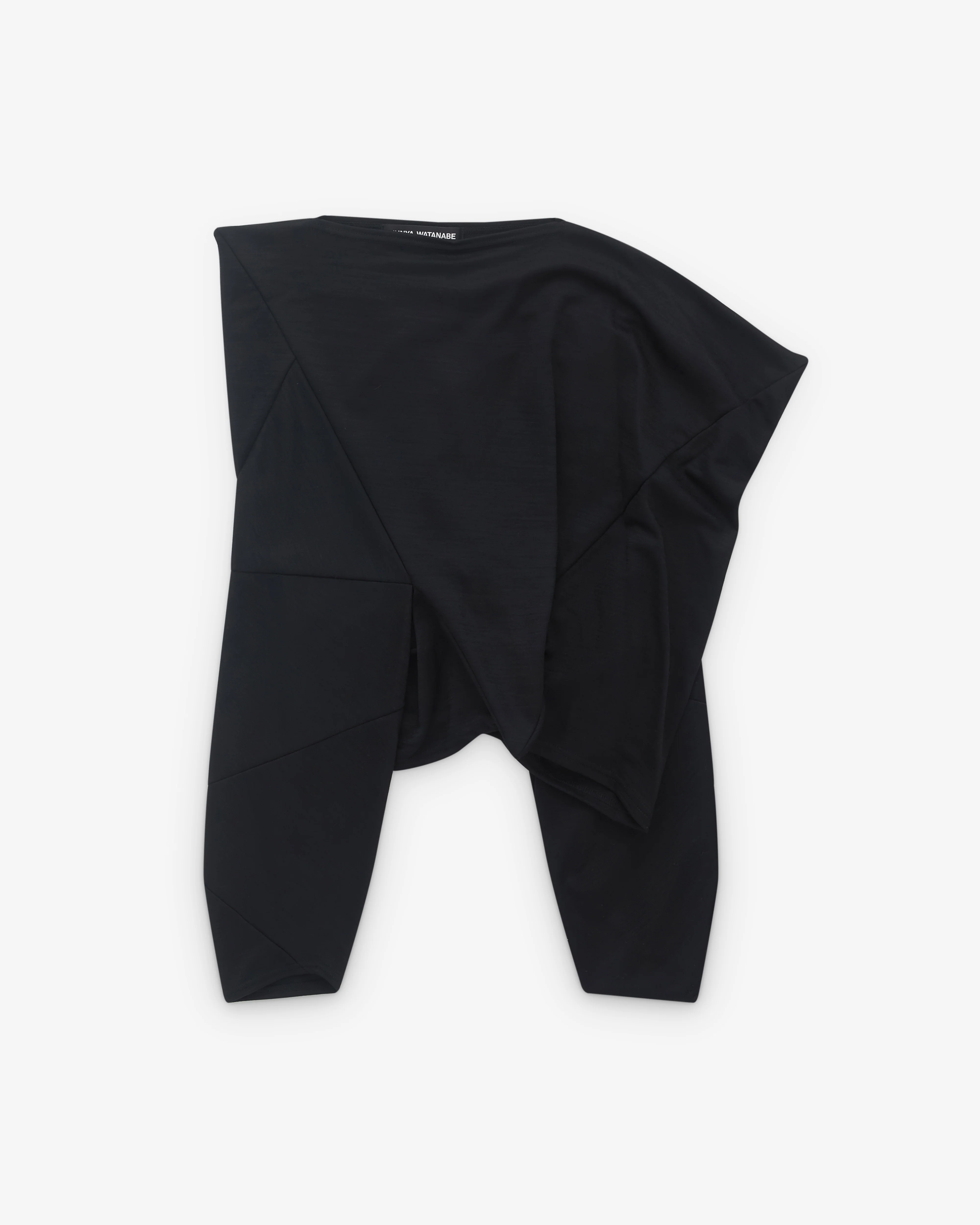 Junya Watanabe - Women’s Asymmetric Cropped T-Shirt - (Black)