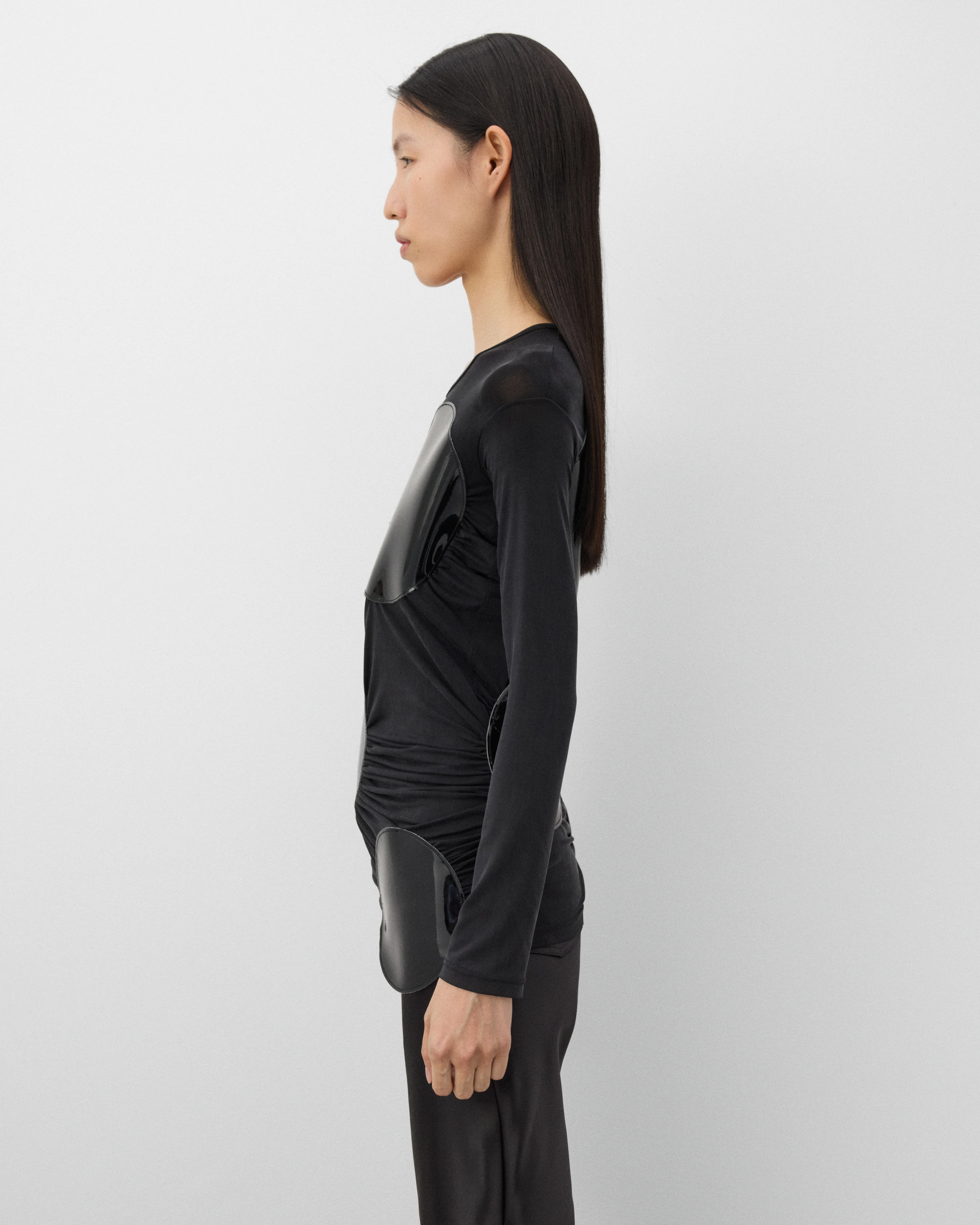 Junya Watanabe - Women's Disk Longsleeve T-Shirt - (Black) - Image 4