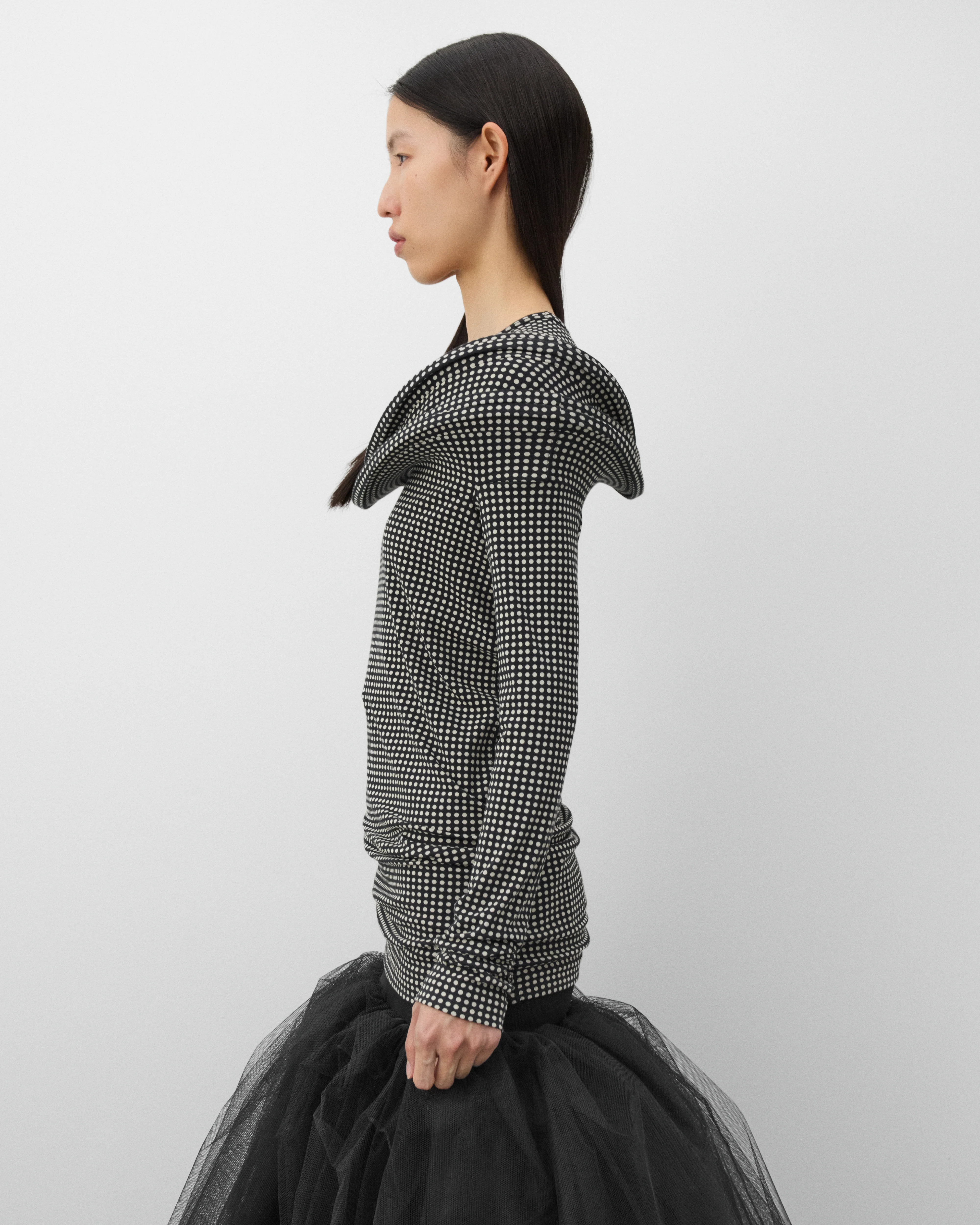 Junya Watanabe - Women's Disc Long Sleeve Top - (Black/White) - Image 4