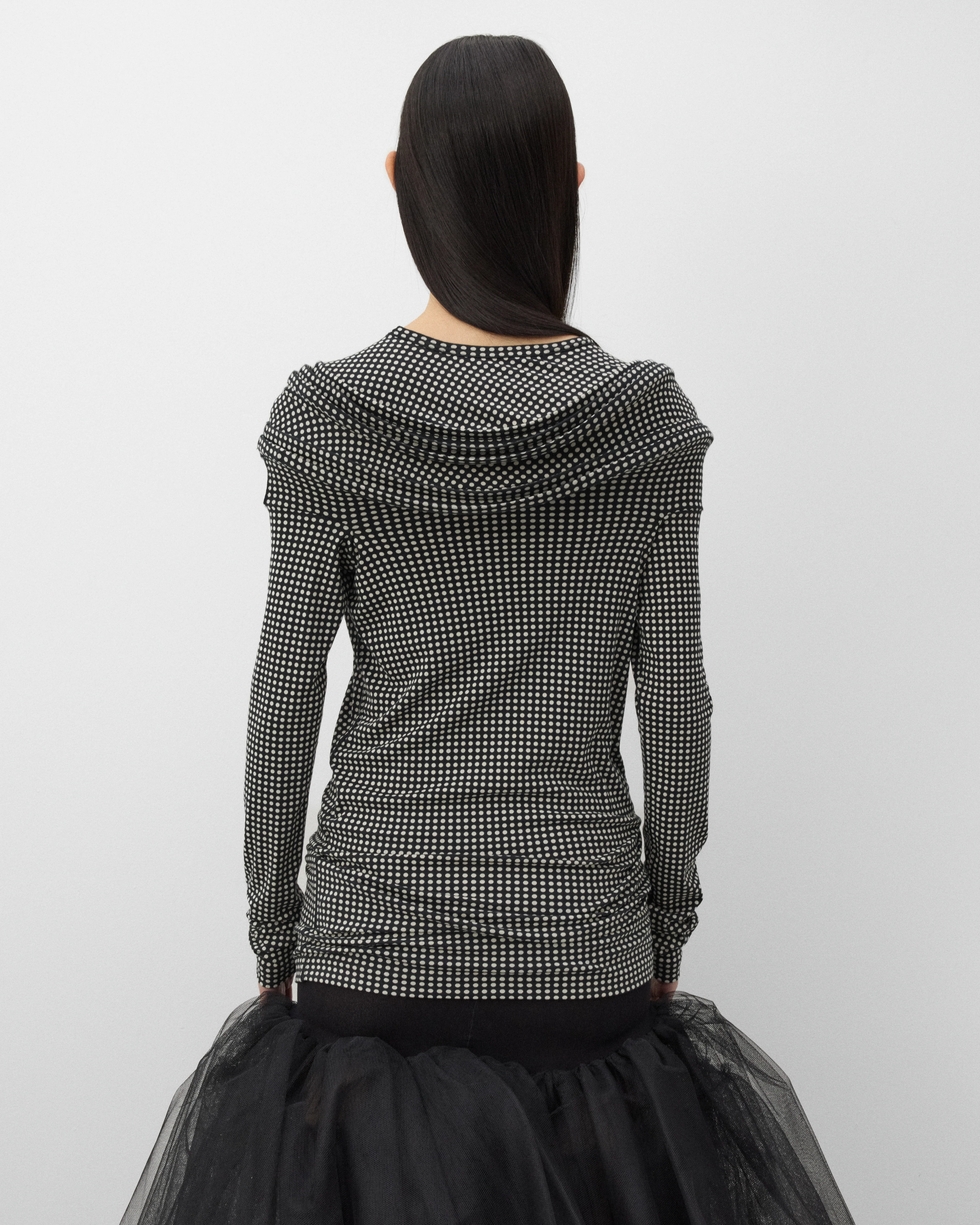 Junya Watanabe - Women's Disc Long Sleeve Top - (Black/White) - Image 5