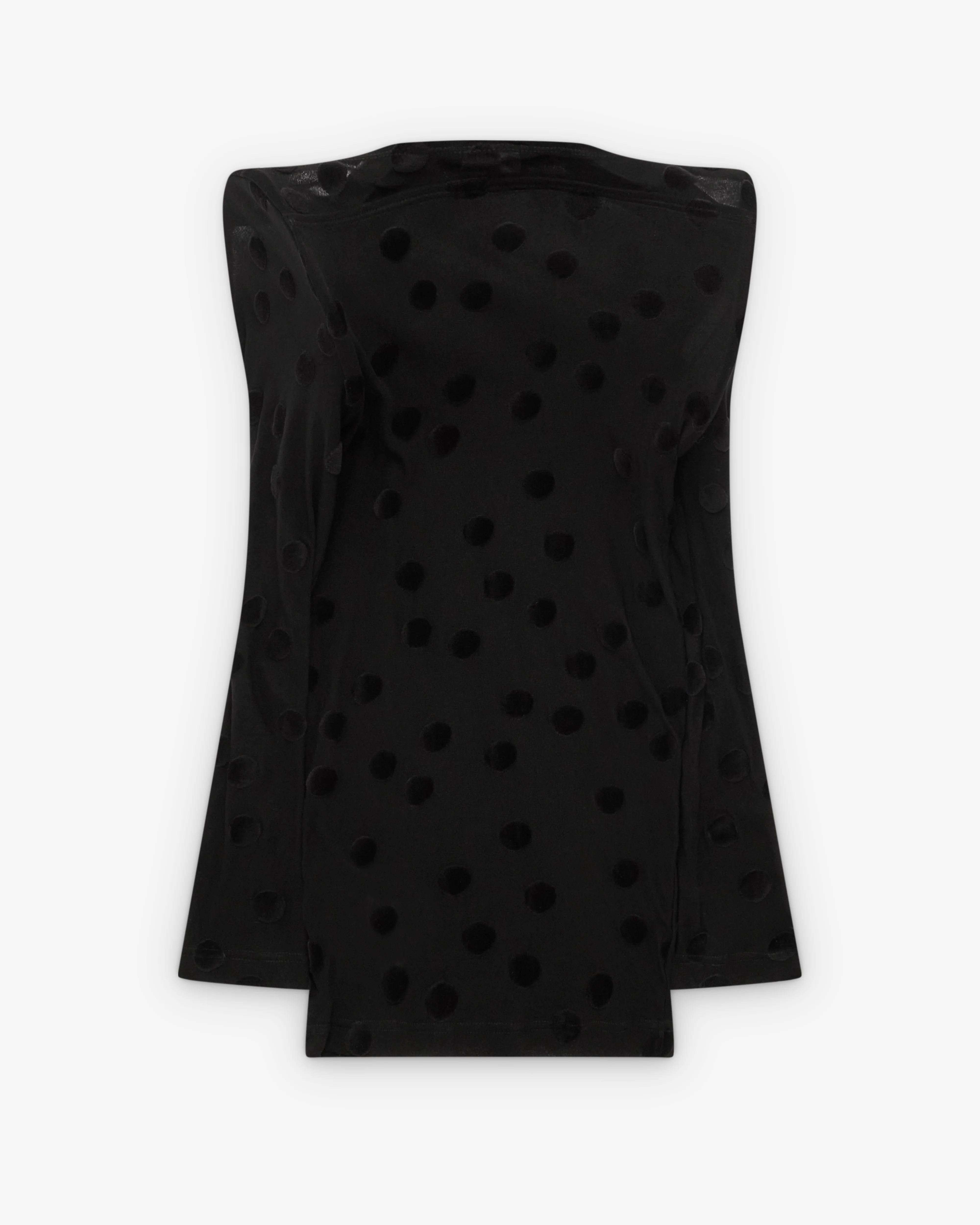 Junya Watanabe - Women's Polka Dot Longsleeve Top - (Black) - Image 2