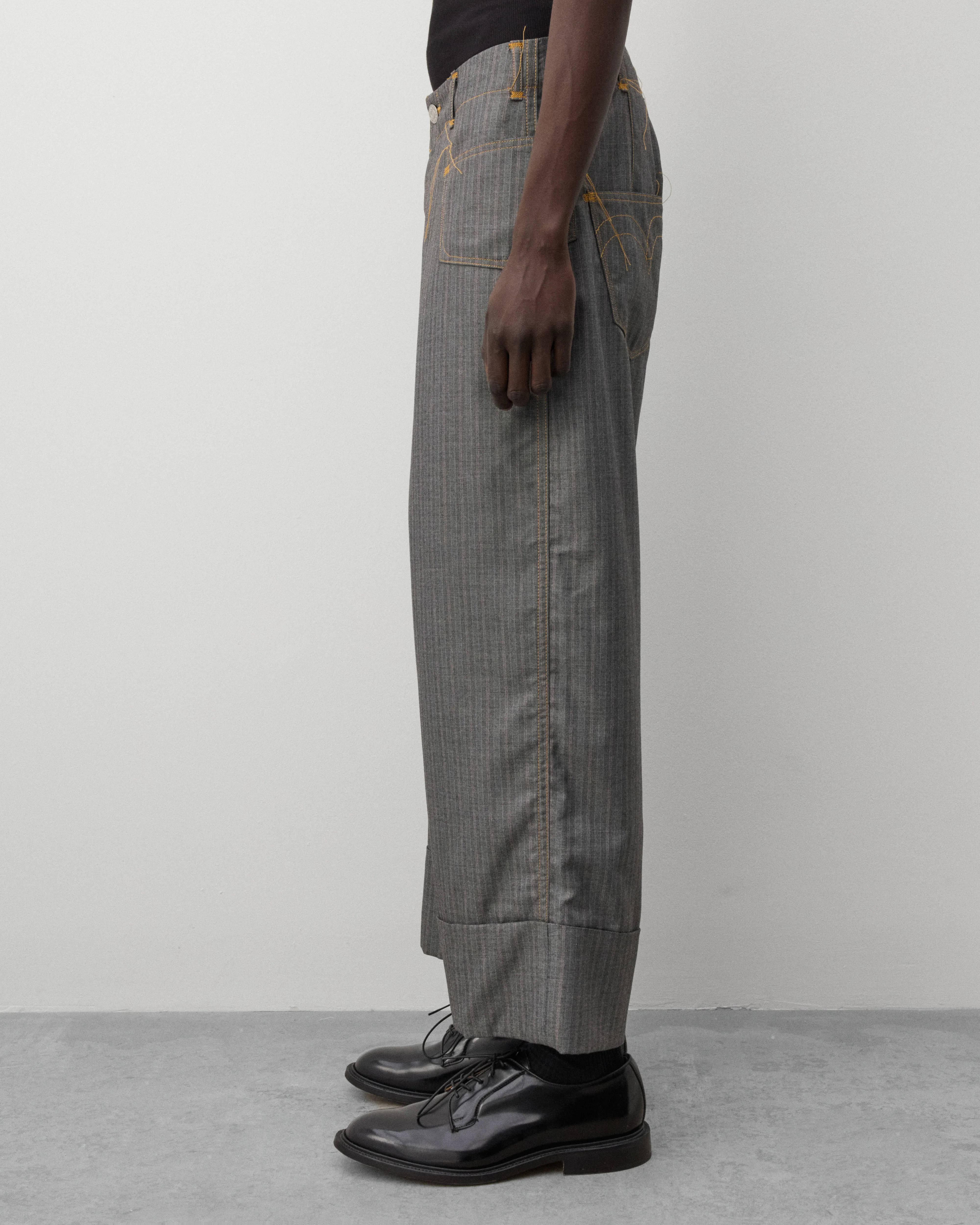 Junya Watanabe Man - Men's Levi's Striped Trousers - (Grey) - Image 4
