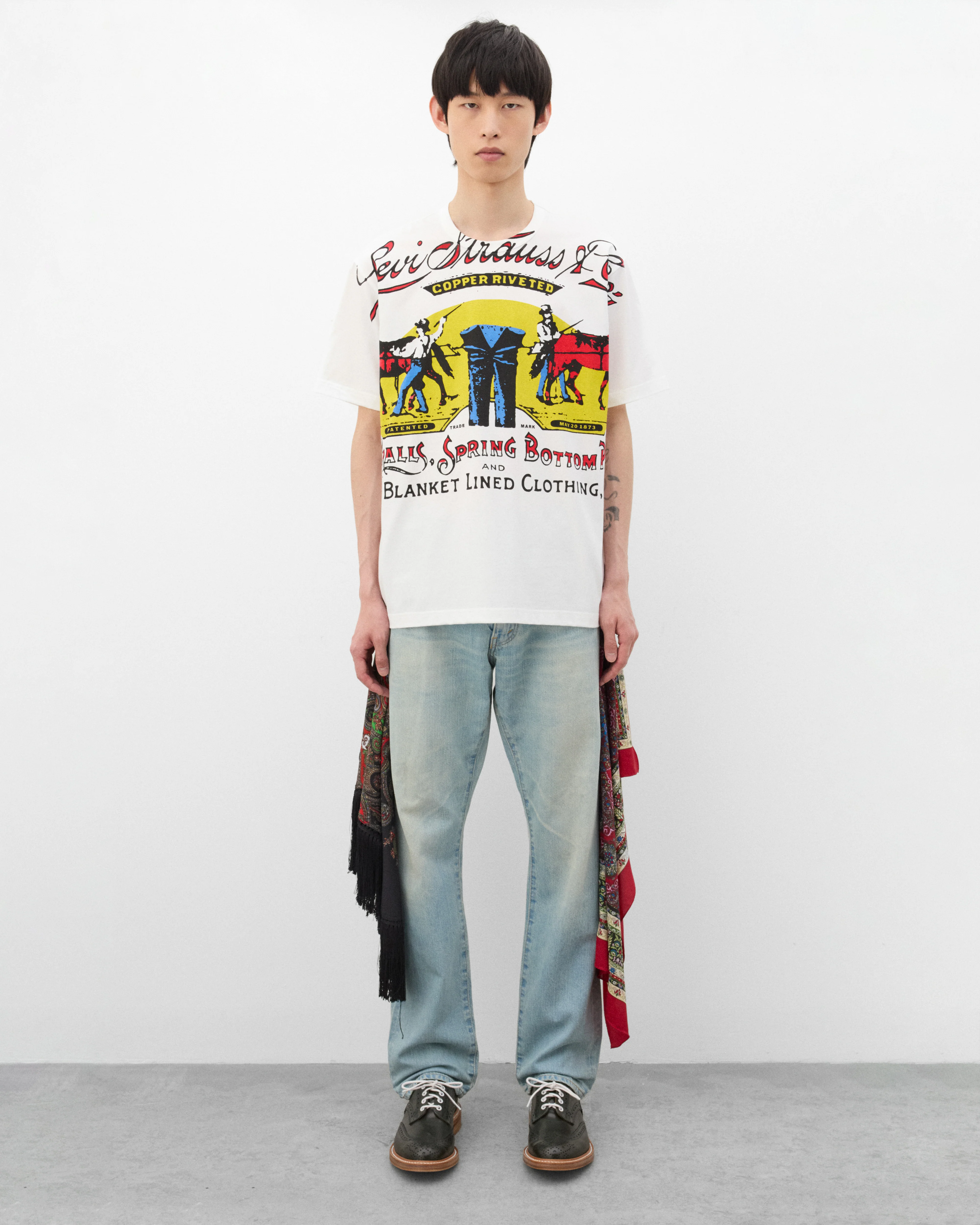 EYE Junya Watanabe Man - Men's Levi's T-Shirt - (White) - Image 6