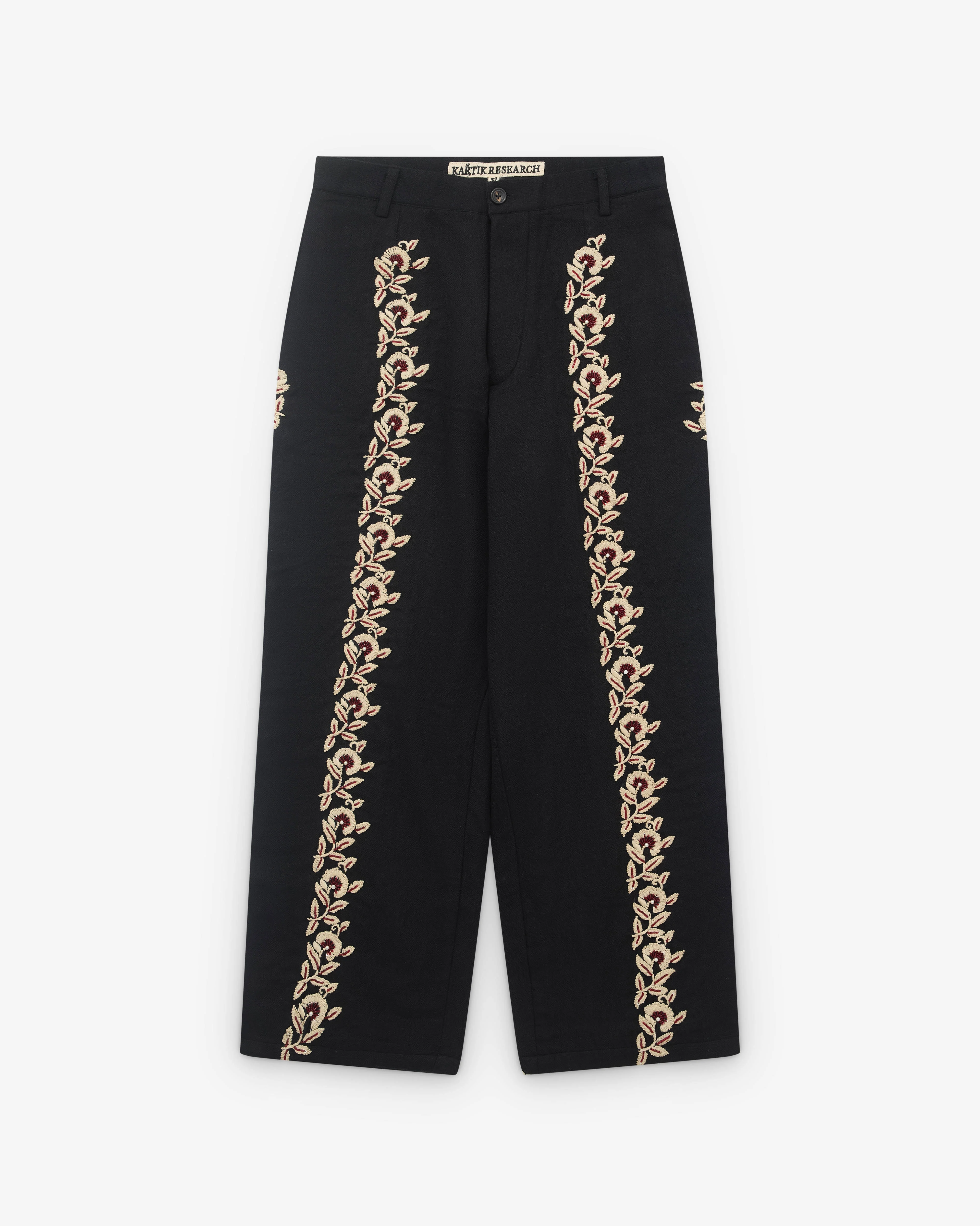 Kartik Research - Men’s Sultan Pant - (Black/Ecru)