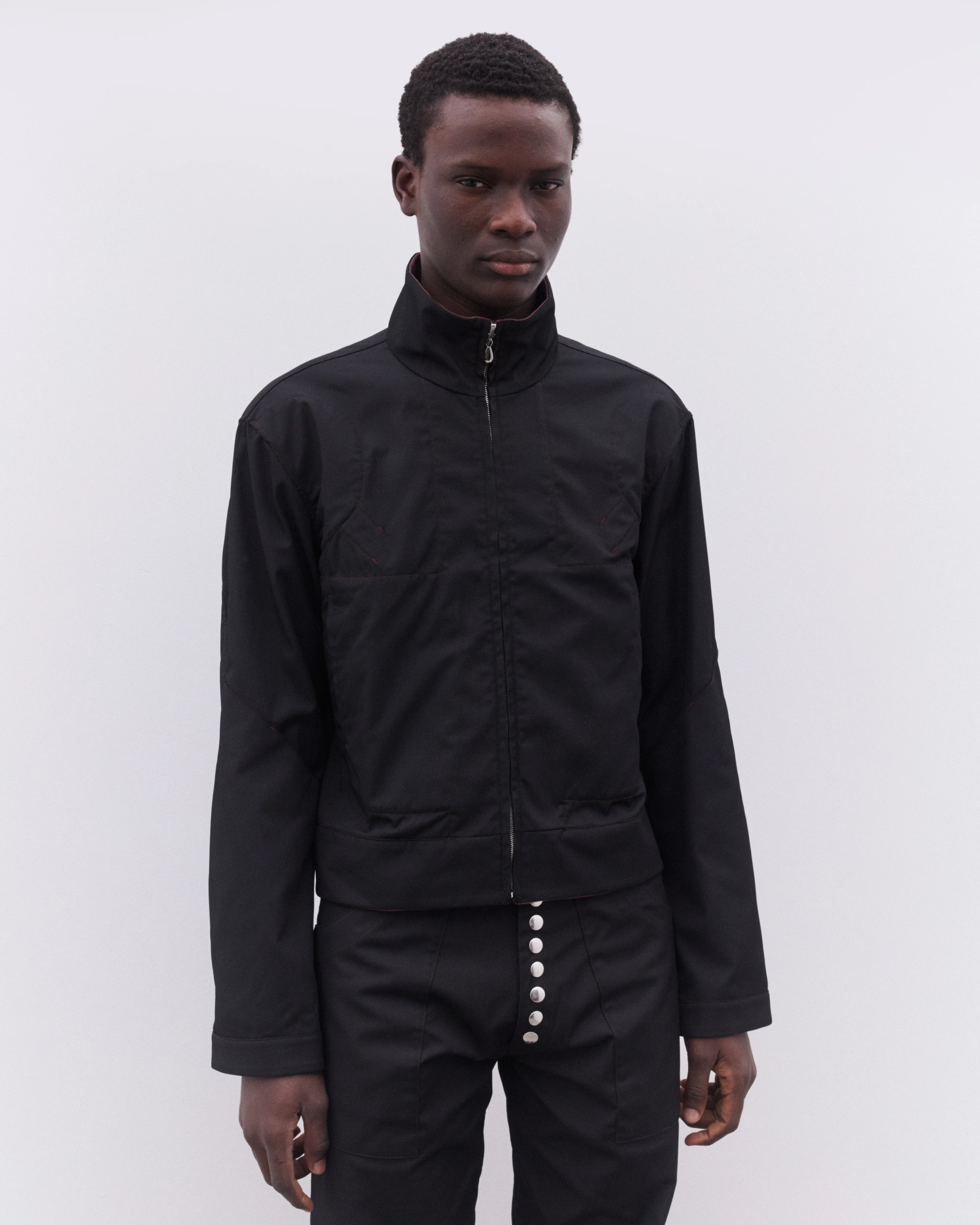 Kiko Kostadinov - Men's Triple Dart Reversible Jacket - (Black) - Image 3