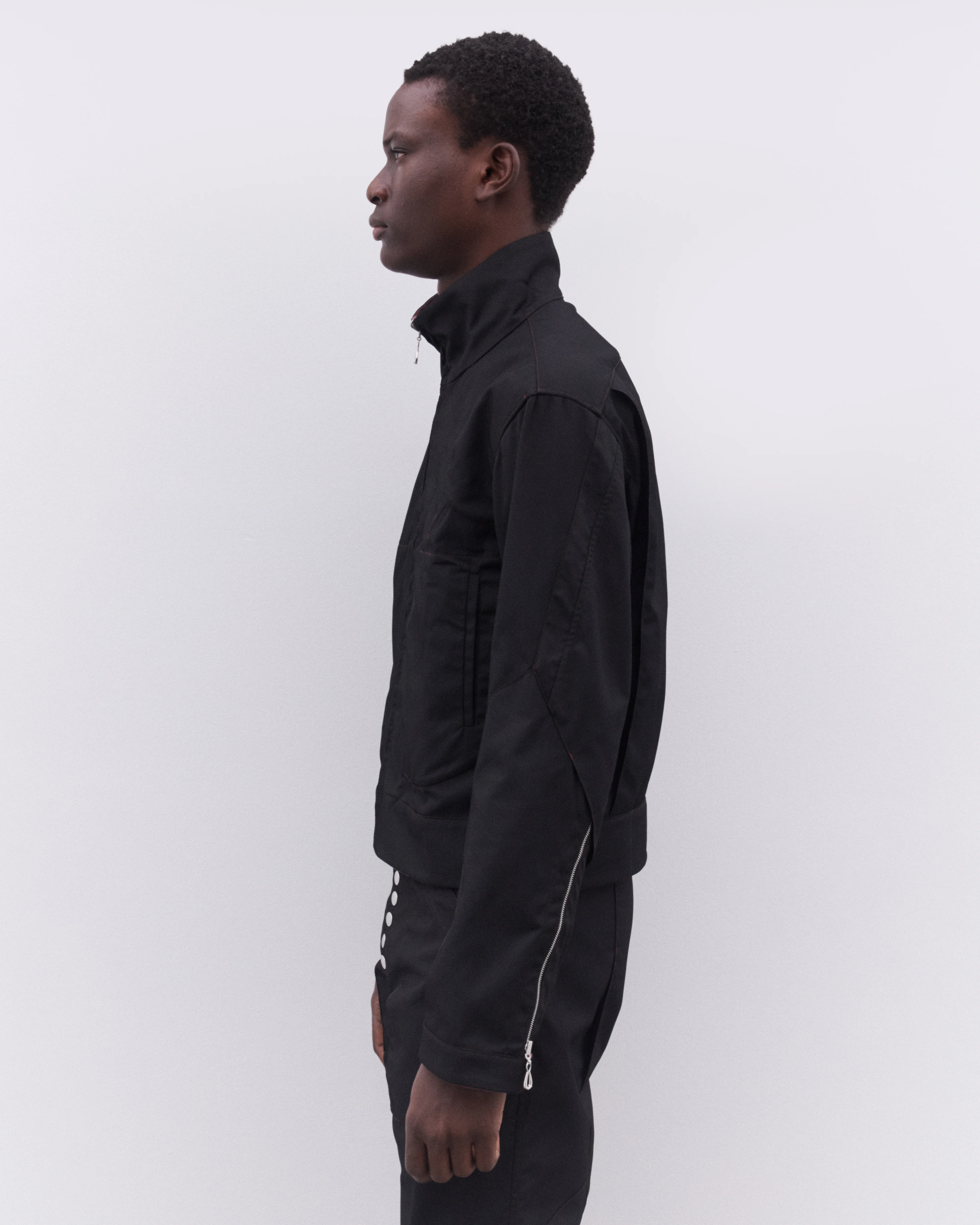 Kiko Kostadinov - Men's Triple Dart Reversible Jacket - (Black) - Image 4