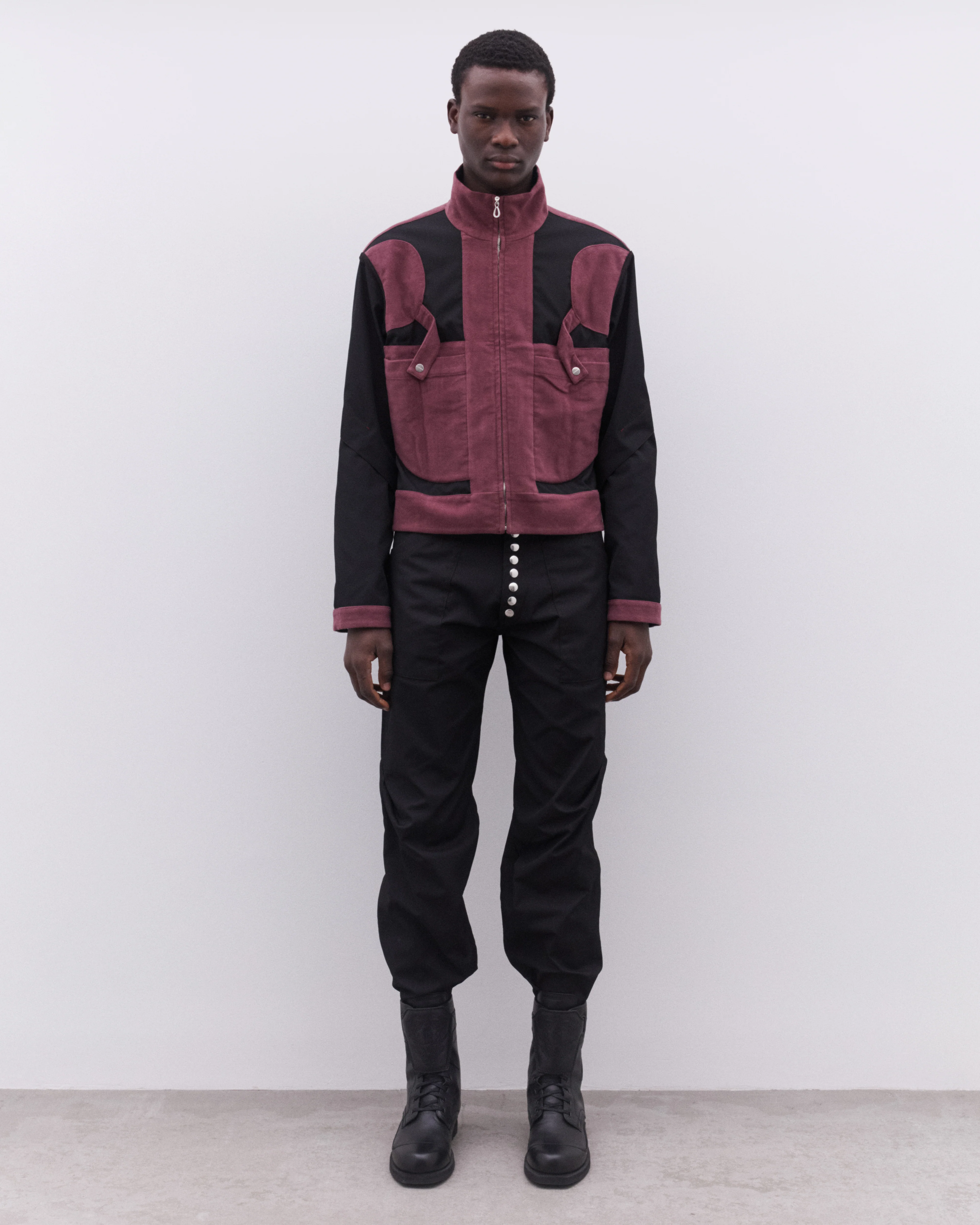 Kiko Kostadinov - Men's Triple Dart Reversible Jacket - (Black) - Image 7