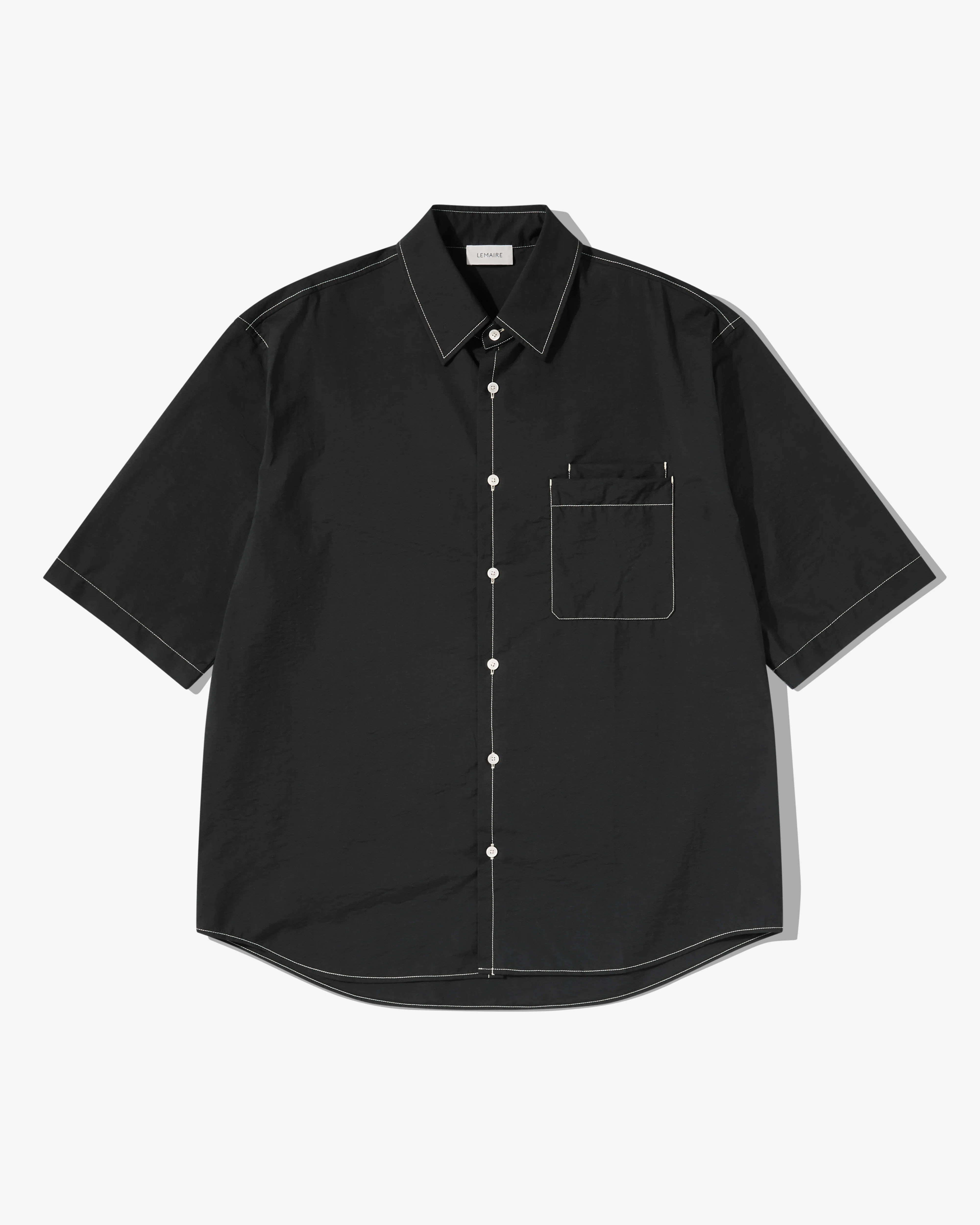 Lemaire - Men's Double Pocket SS Shirt - (Black)