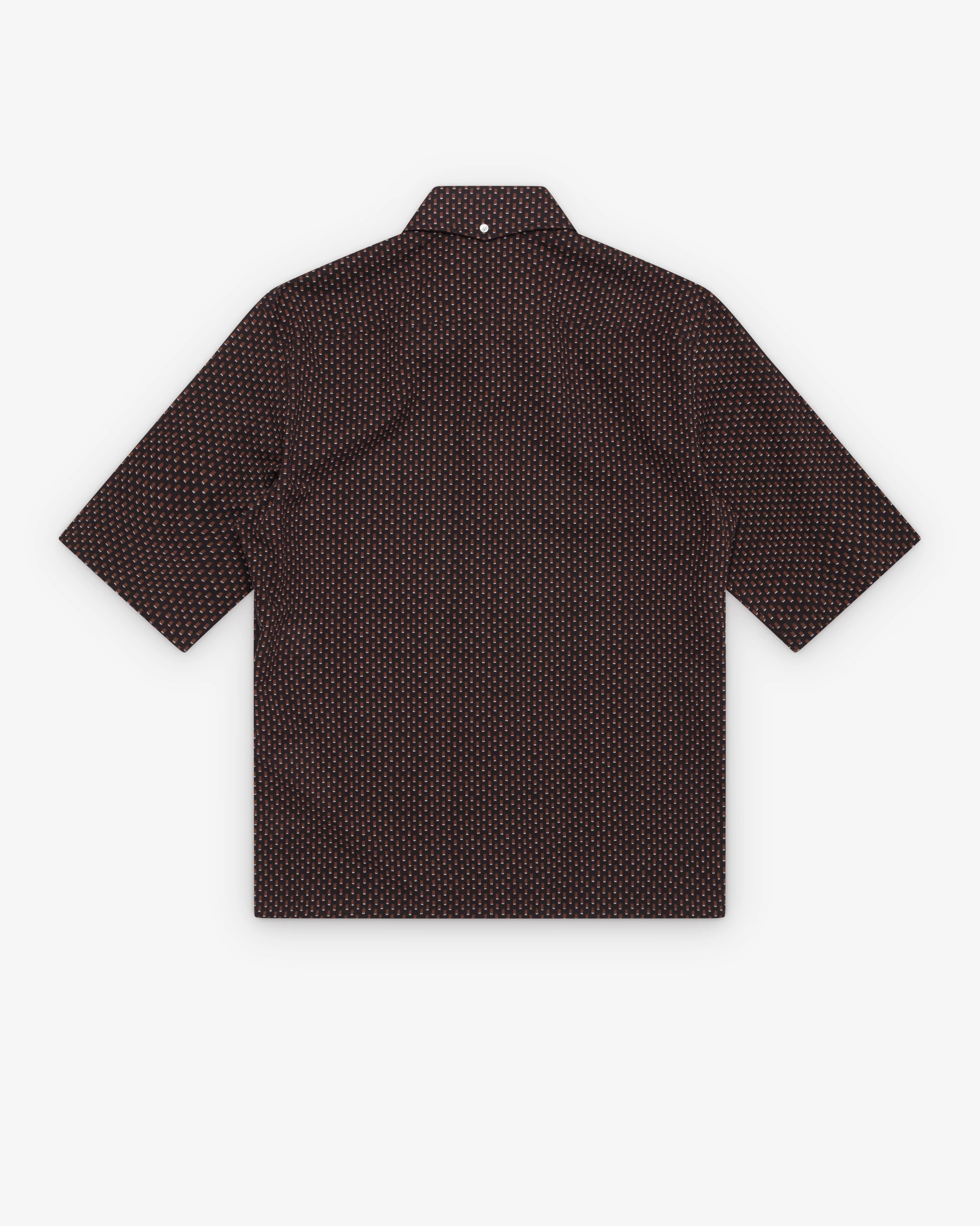 Lemaire - Men's Short Sleeve Shirt - (Brown/Tobacco) - Image 2